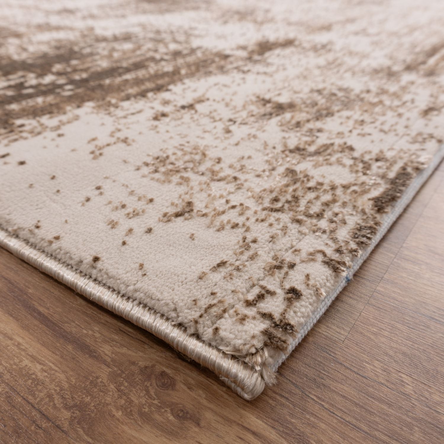 Beige Tapijt Laagpolig Vloerkleed Omid Marble Lux