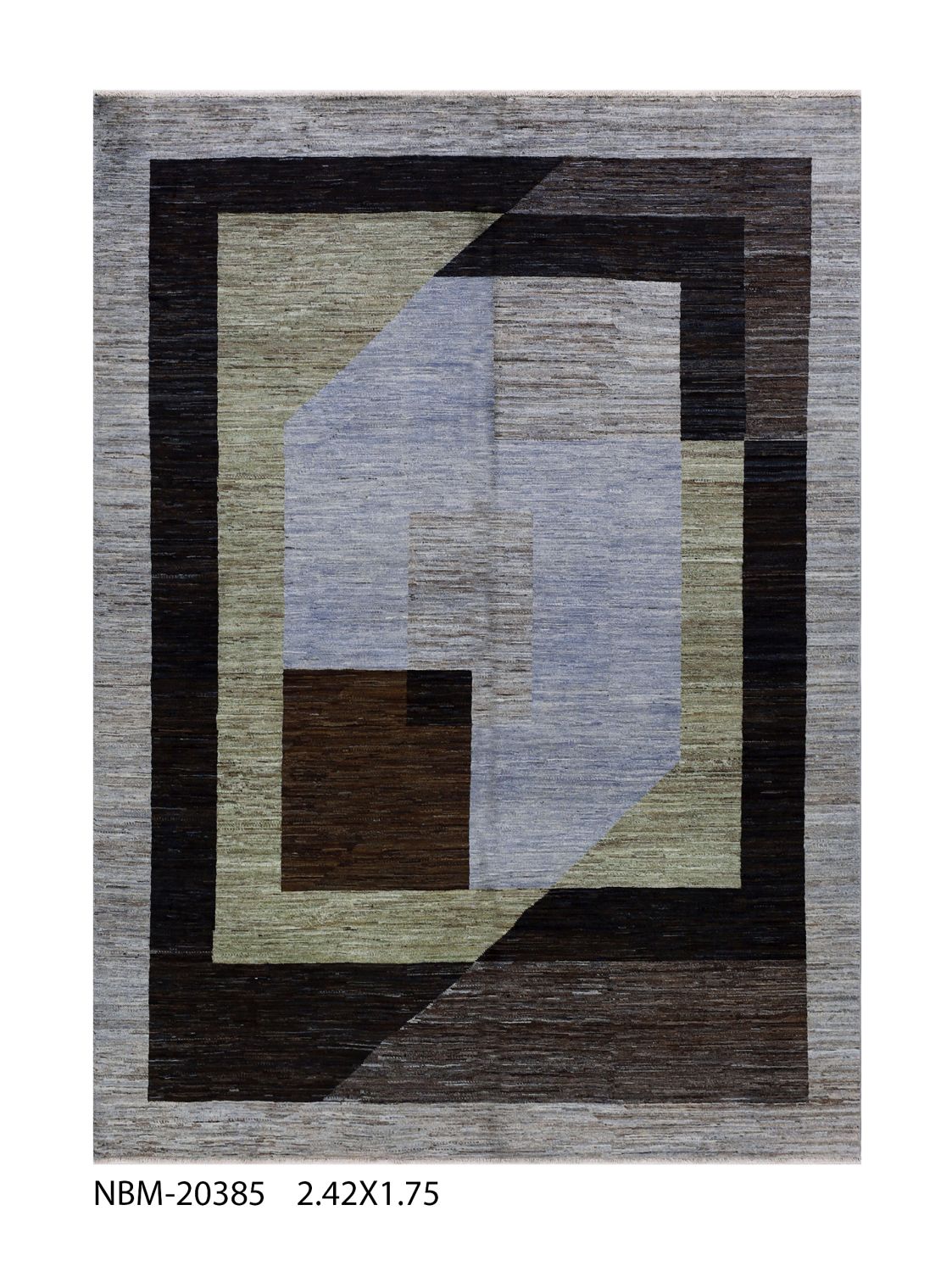Afghaans Tapijt Laagpolig Handgeknoopt Wollen Vloerkleed - Omid Afghan Wool Luxury 242x175