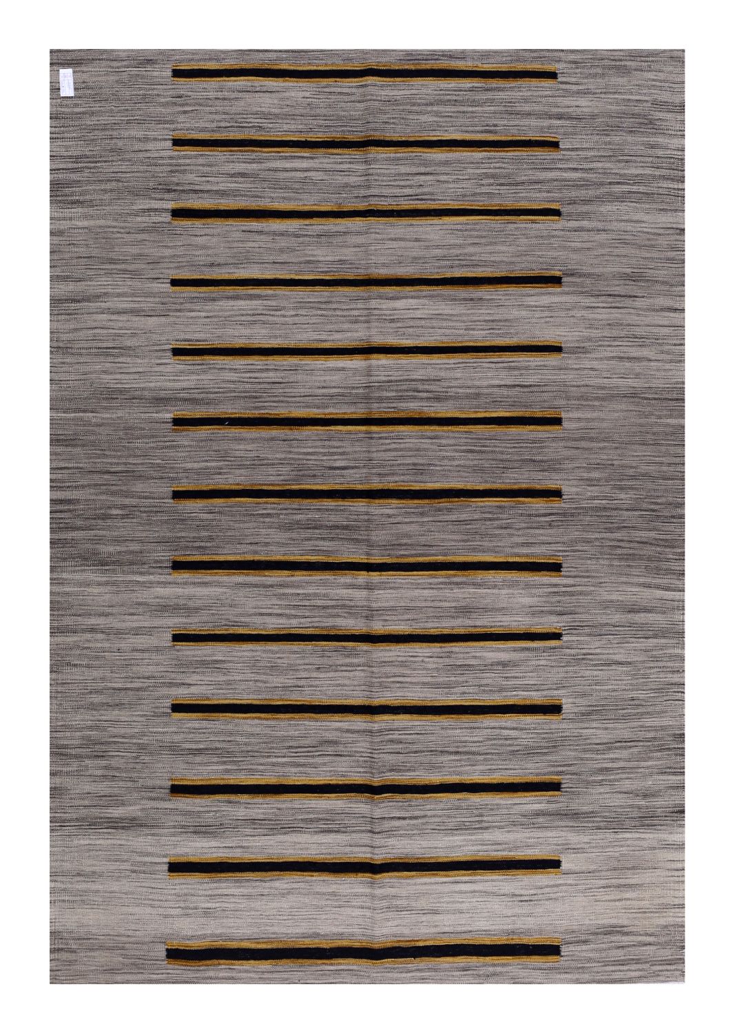 Grijs Tapijt Laagpolig Handgeweven Wollen Vloerkleed - Omid Afghan Modern Kelim 250x162