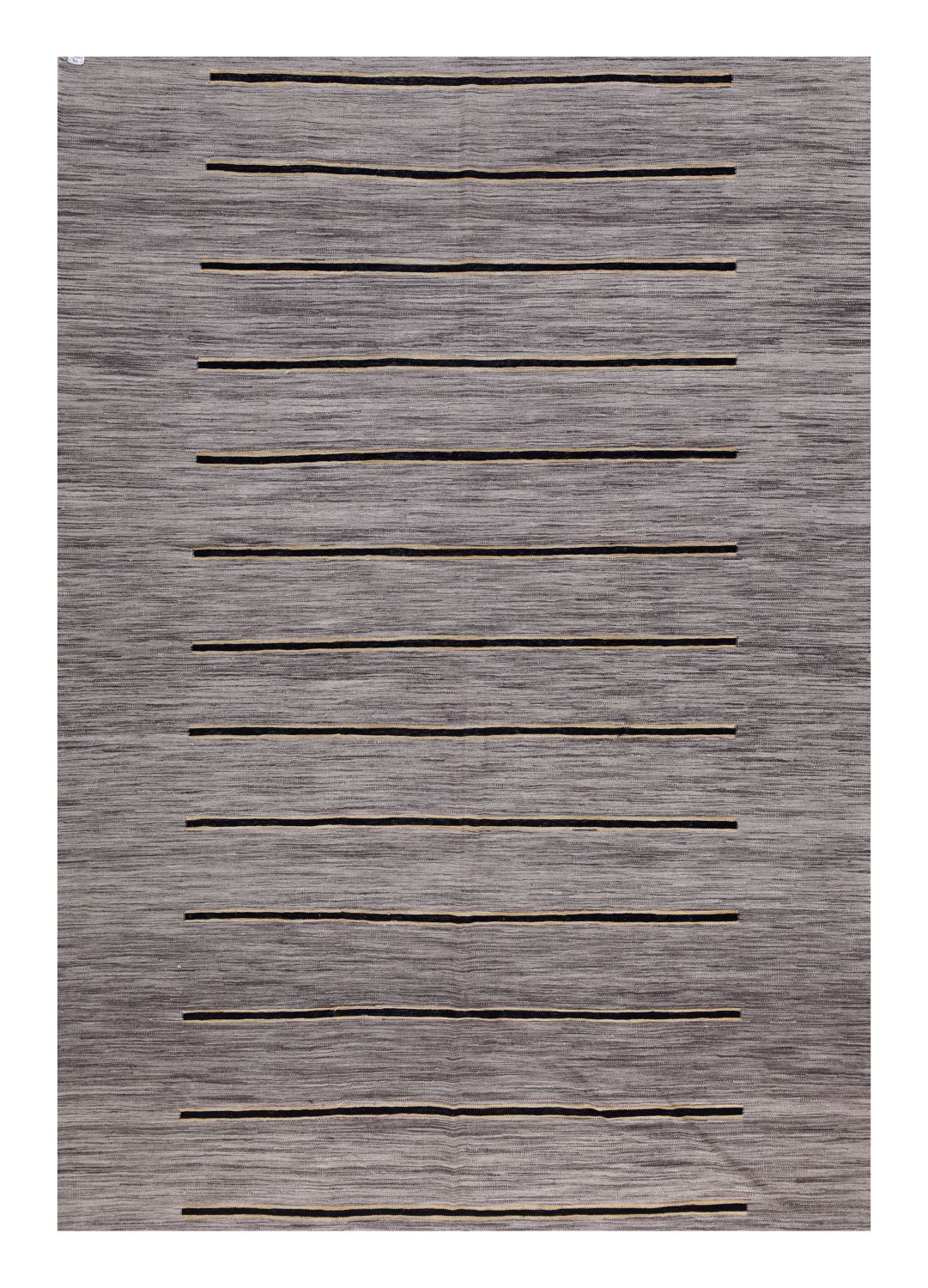 Grijs Tapijt Laagpolig Handgeweven Wollen Vloerkleed - Omid Afghan Modern Kelim 296x197