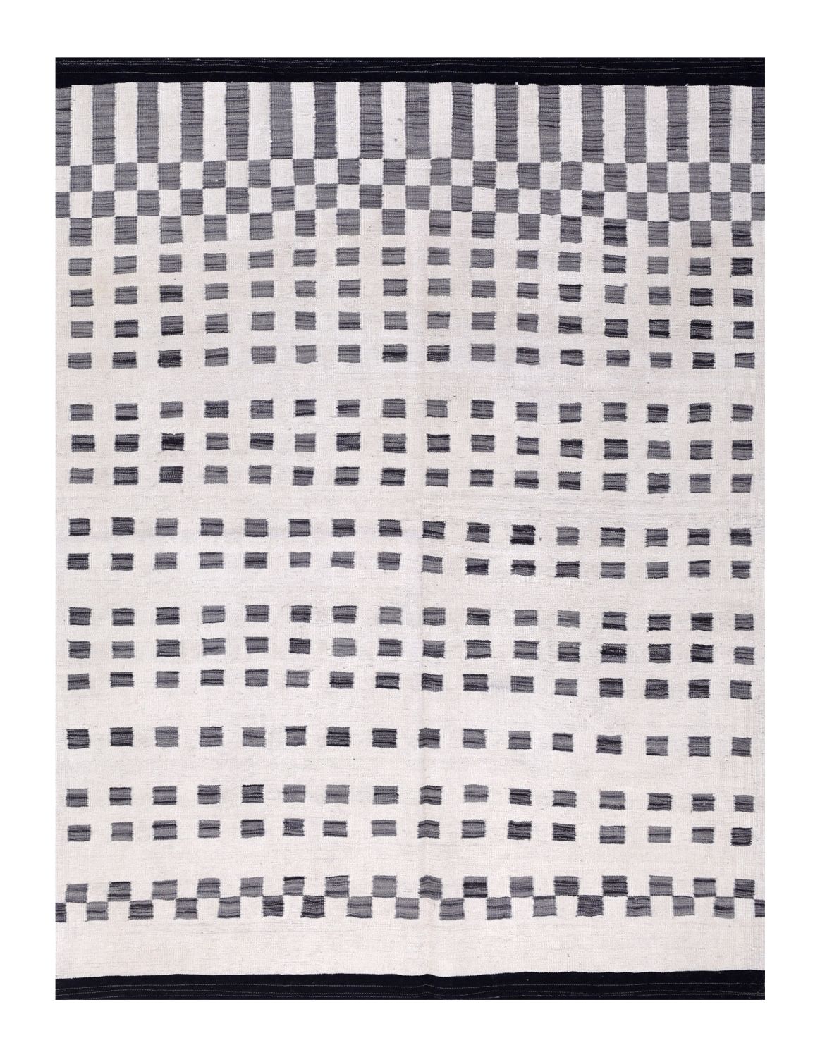 Crème Tapijt Laagpolig Handgeweven Wollen Vloerkleed - Omid Afghan Modern Kelim 220x168