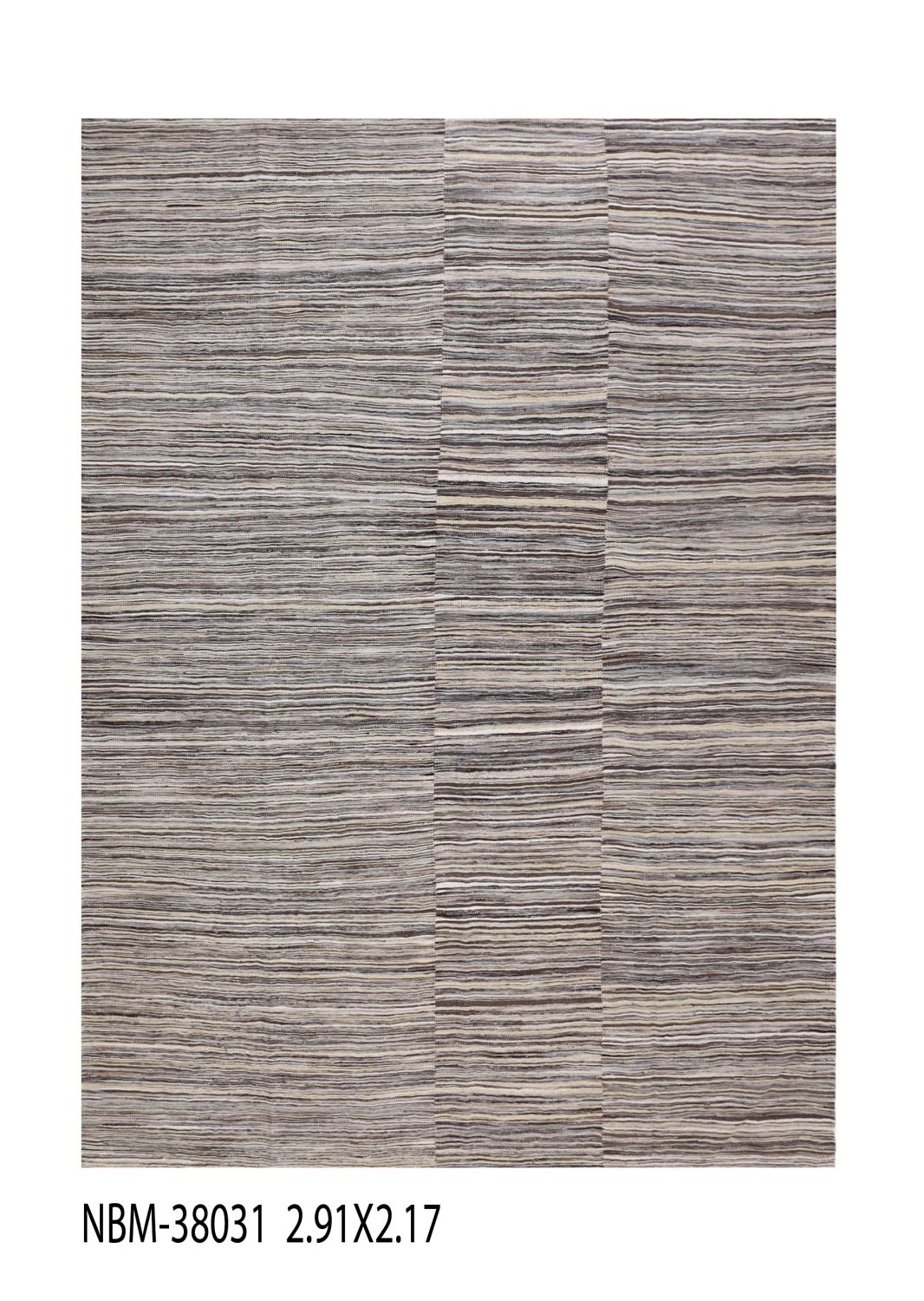 Beige Tapijt Laagpolig Handgeweven Wollen Vloerkleed - Omid Afghan Modern Kelim 291x217