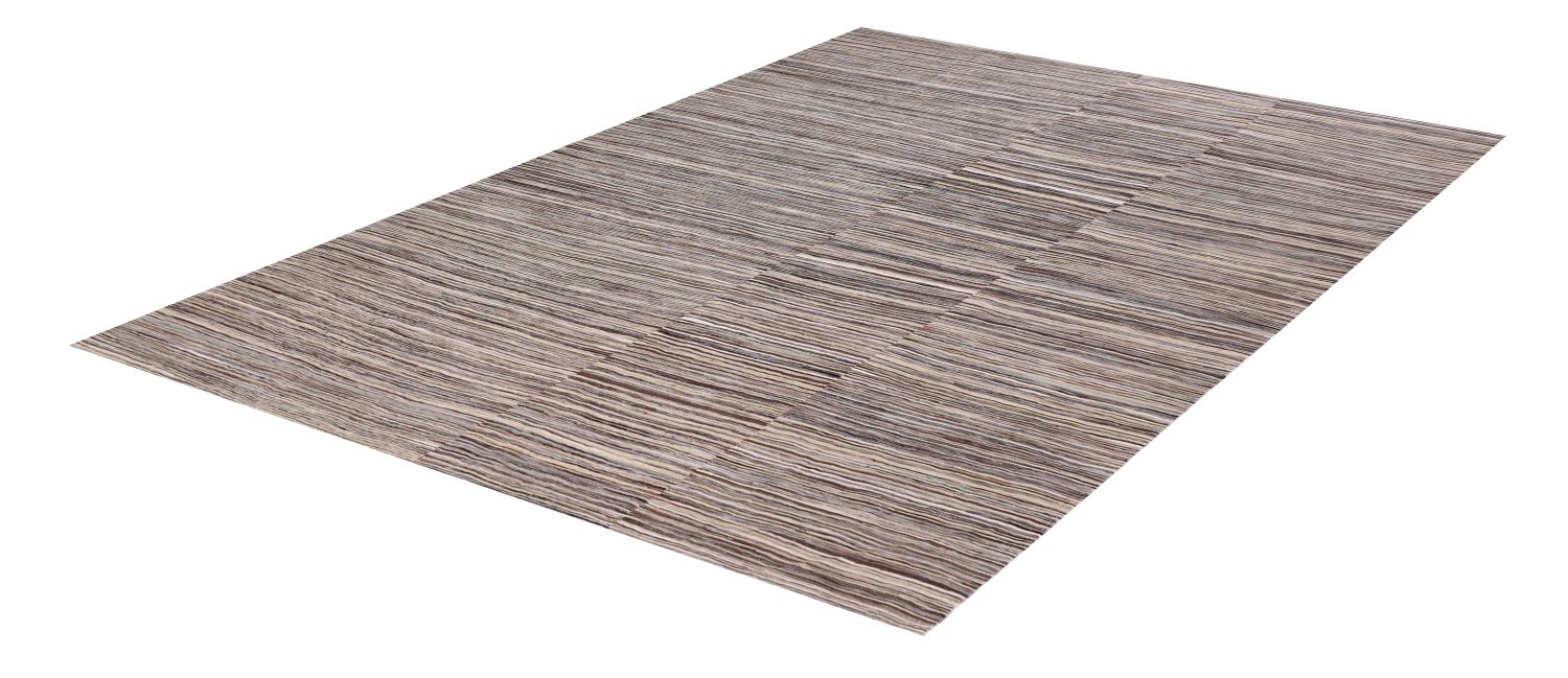 Beige Tapijt Laagpolig Handgeweven Wollen Vloerkleed - Omid Afghan Modern Kelim 291x217