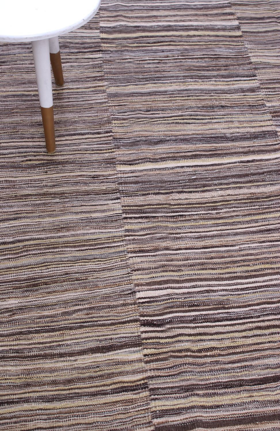 Beige Tapijt Laagpolig Handgeweven Wollen Vloerkleed - Omid Afghan Modern Kelim 291x217