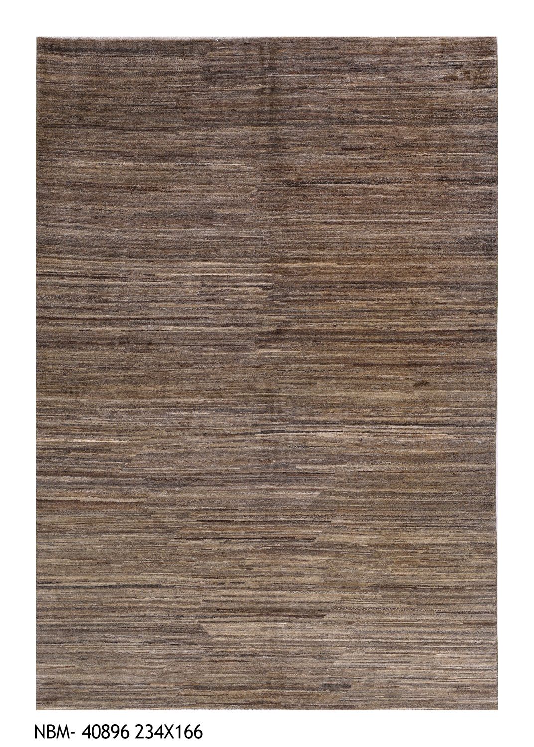 Bruin Tapijt Laagpolig Handgeknoopt Wollen Vloerkleed - Omid Afghan Wool Luxury 234x166