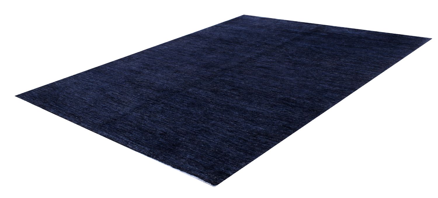 Blauw Tapijt Laagpolig Handgeknoopt Wollen Vloerkleed - Omid Afghan Wool Luxury 222x160