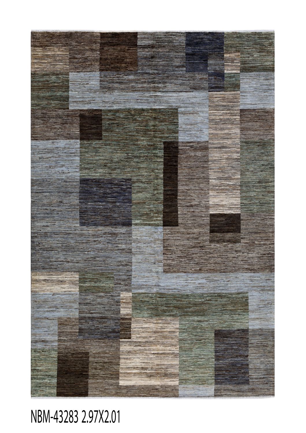 Afghaans Tapijt Laagpolig Handgeknoopt Wollen Vloerkleed - Omid Afghan Wool Luxury 297x201