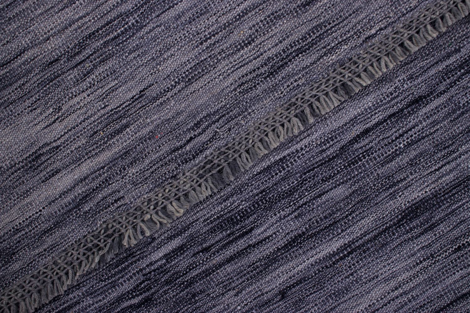 Grijs Tapijt Laagpolig Handgeweven Wollen Vloerkleed - Omid Afghan Modern Kelim 246x170