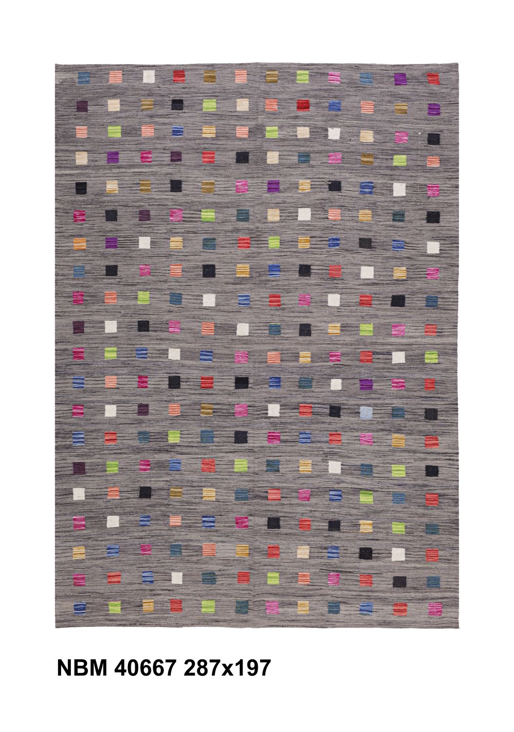 Kleurrijk Tapijt Laagpolig Handgeweven Wollen Vloerkleed - Omid Afghan Modern Kelim 287x197