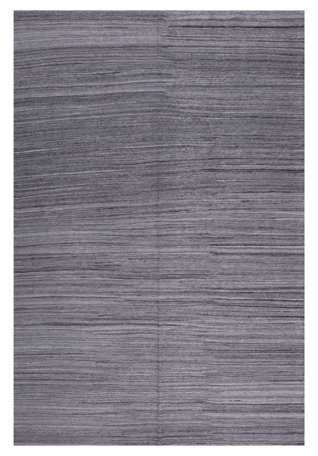 Grijs Tapijt Laagpolig Handgeweven Wollen Vloerkleed - Omid Afghan Modern Kelim 287x194