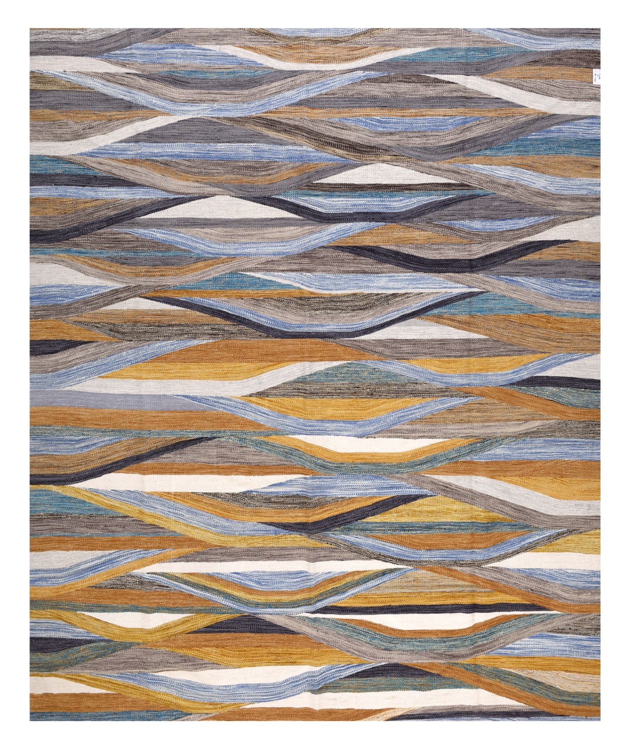 Kleurrijk Tapijt Laagpolig Handgeweven Wollen Vloerkleed - Omid Afghan Modern Kelim 302x245