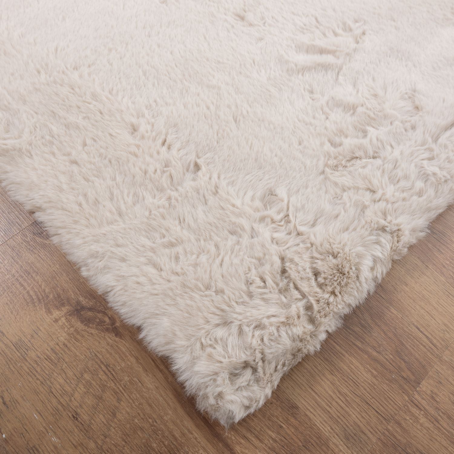 Crème Tapijt Zacht Hoogpolig Vloerkleed Omid Extra Fluffy