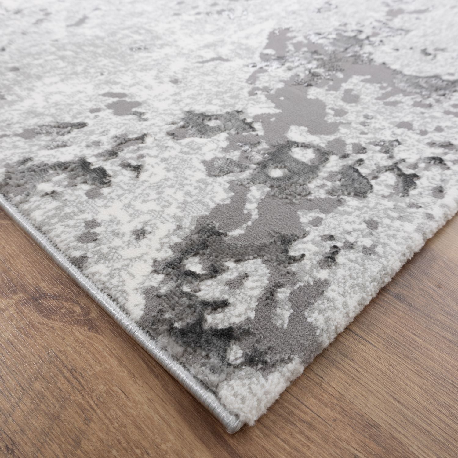 Grijs Tapijt Laagpolig Vloerkleed Omid Premium Marble
