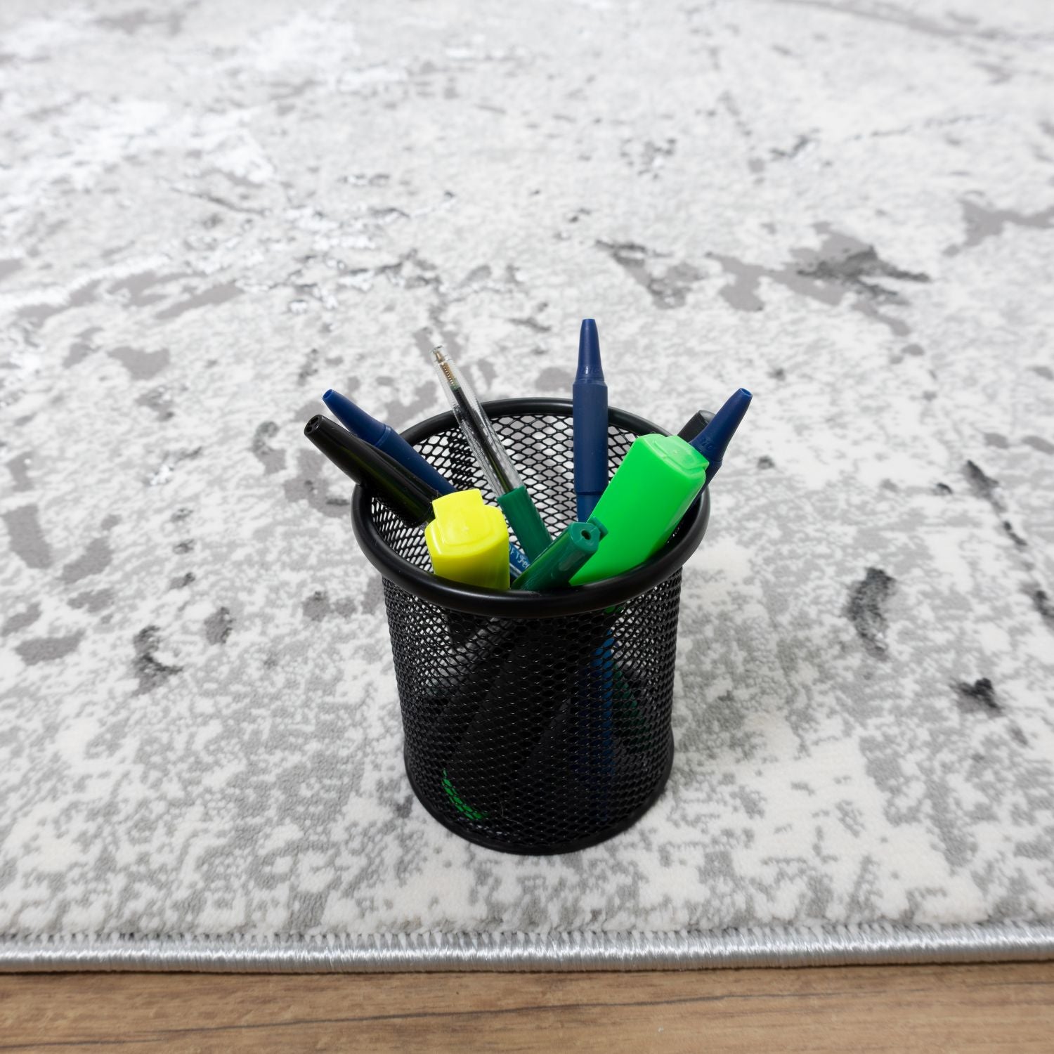 Grijs Tapijt Laagpolig Vloerkleed Omid Premium Marble