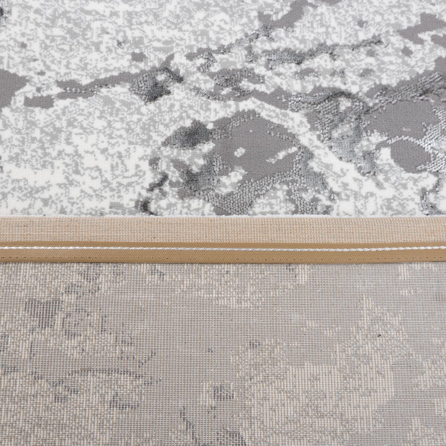 Grijs Tapijt Laagpolig Vloerkleed Omid Premium Marble