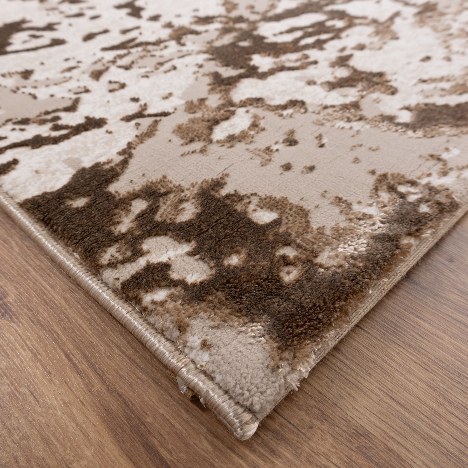 Beige Tapijt Laagpolig Vloerkleed Omid Premium Marble