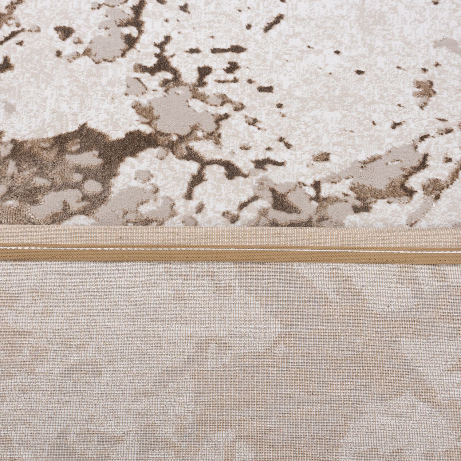 Beige Tapijt Laagpolig Vloerkleed Omid Premium Marble