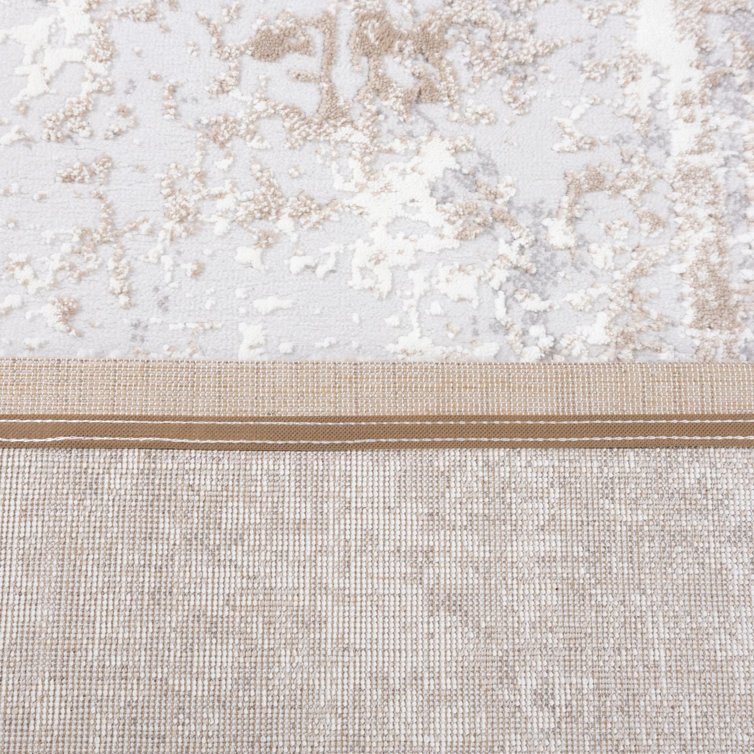 Beige Tapijt Laagpolig Vloerkleed Omid Abstract World