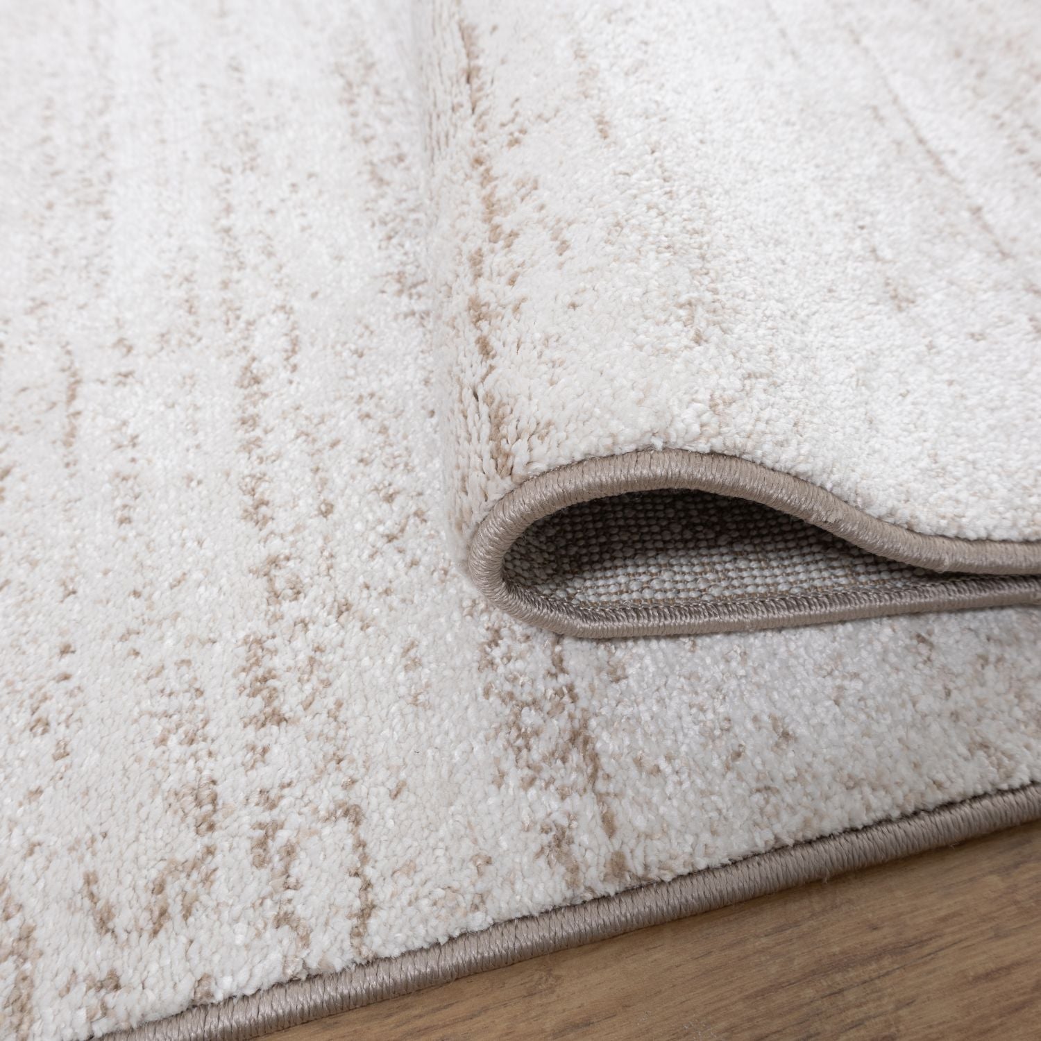 Crème Tapijt Laagpolig Vloerkleed Omid Premium Marble