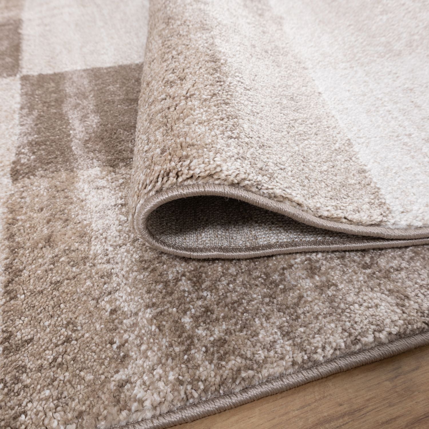 Crème Tapijt Laagpolig Vloerkleed Omid Premium Marble