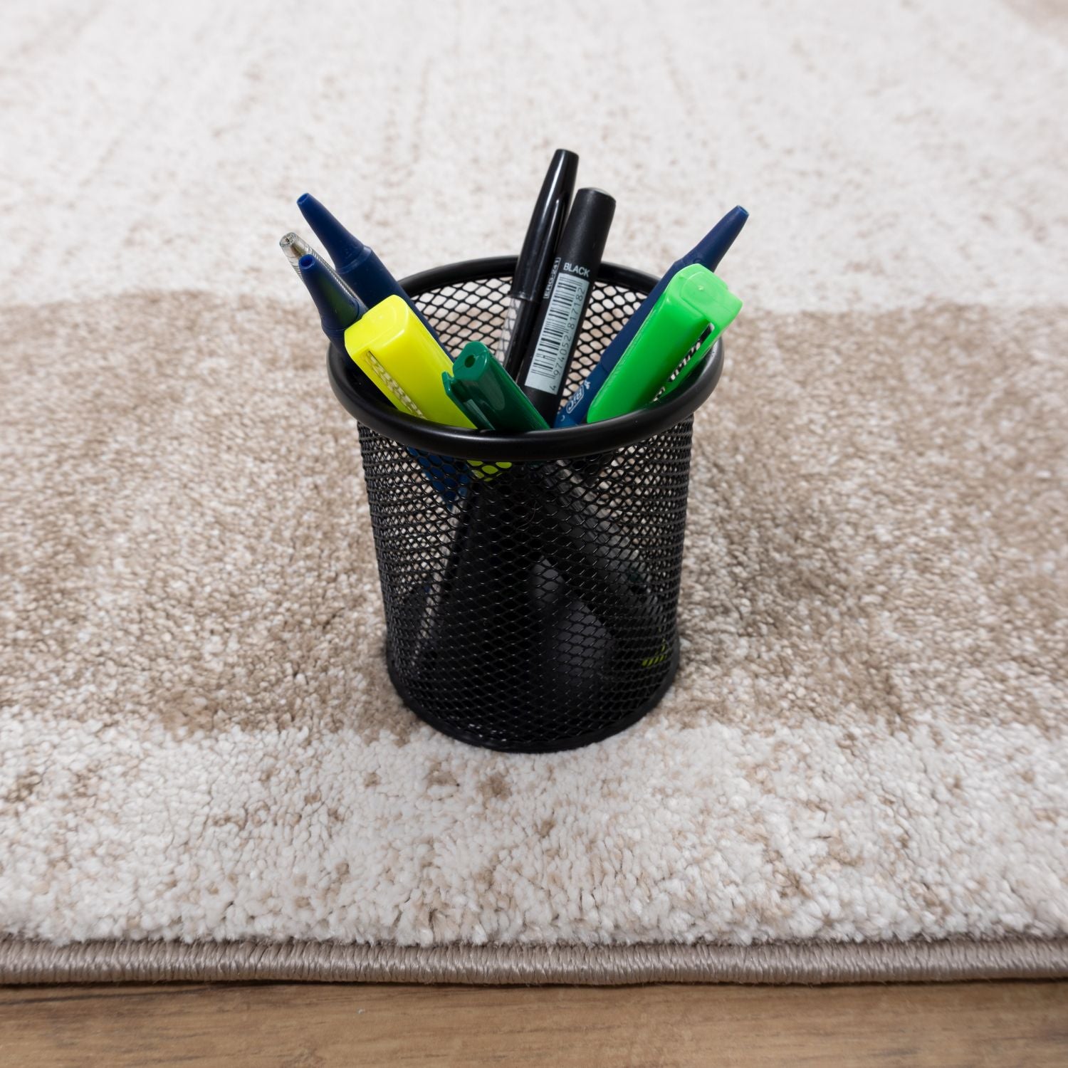 Crème Tapijt Laagpolig Vloerkleed Omid Premium Marble