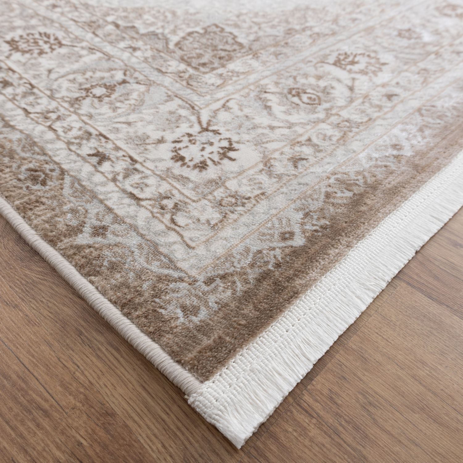 Beige Tapijt Laagpolig Vloerkleed Omid Beige Essence