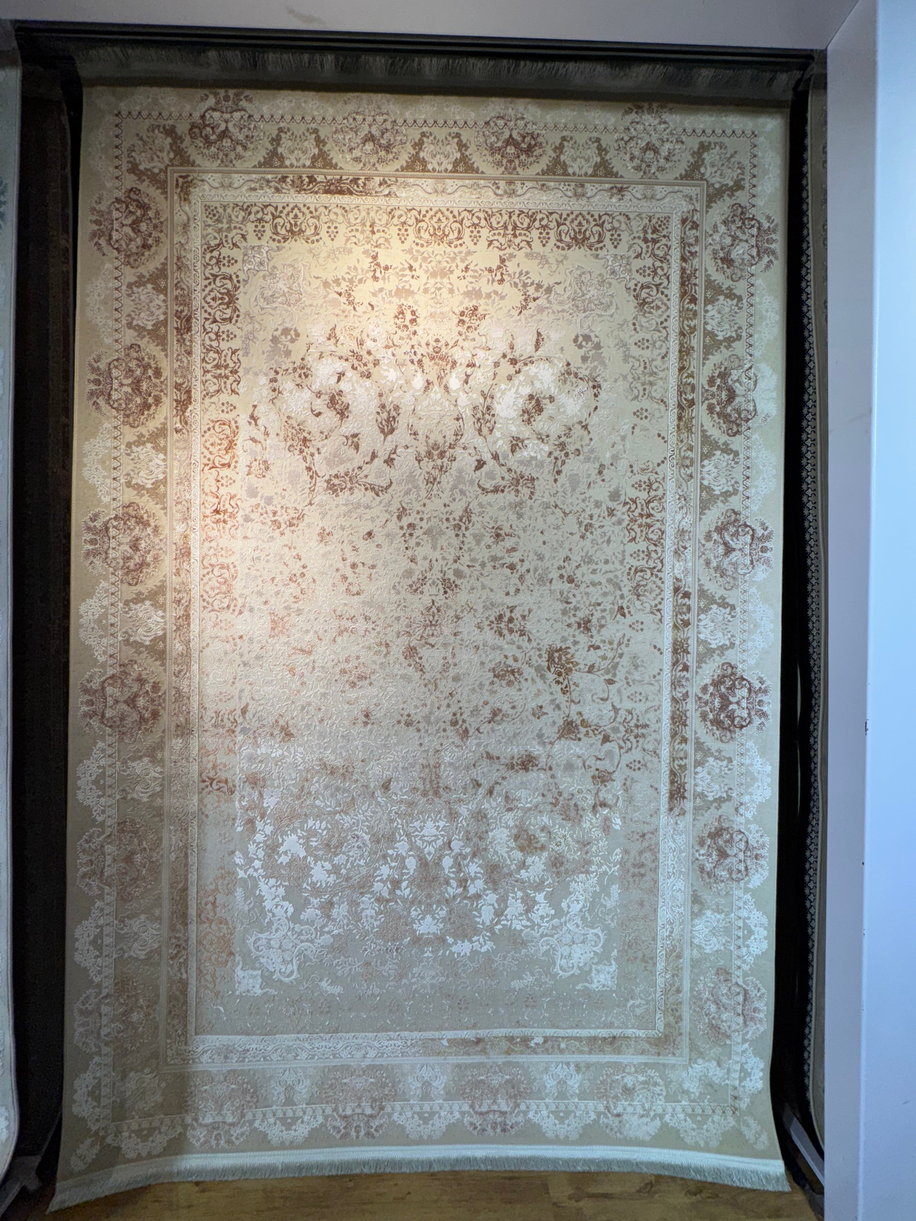 قالین 1200 شانه * Beige Tapijt Laagpolig Klassiek Vloerkleed - Omid Premium Classic Hand Look - 3 Miljoen punten/m² - Omid Carpets