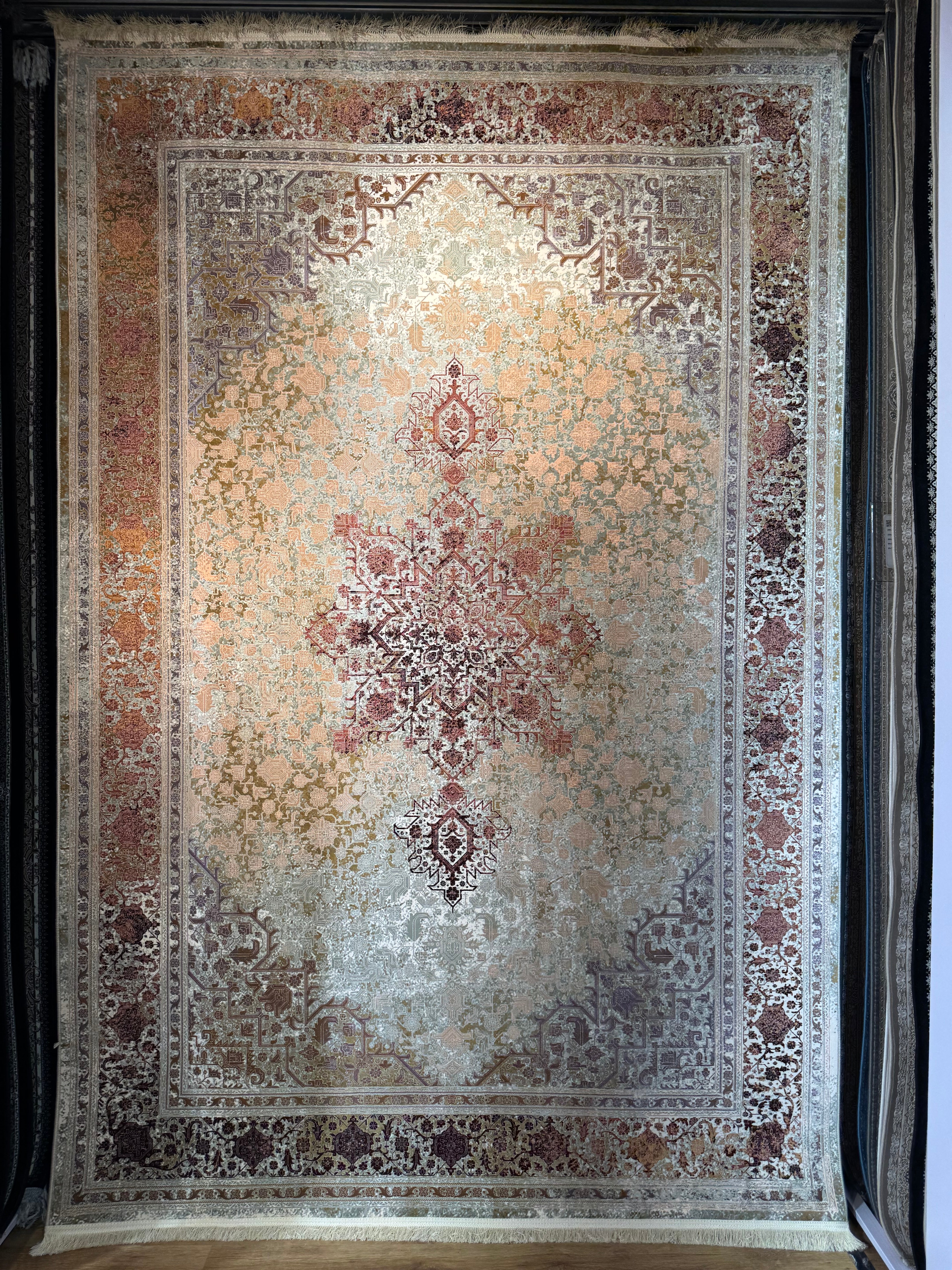 قالین 1200 شانه * Beige Tapijt Laagpolig Klassiek Vloerkleed - Omid Premium Classic Hand Look - 3 Miljoen punten/m² - Omid Carpets