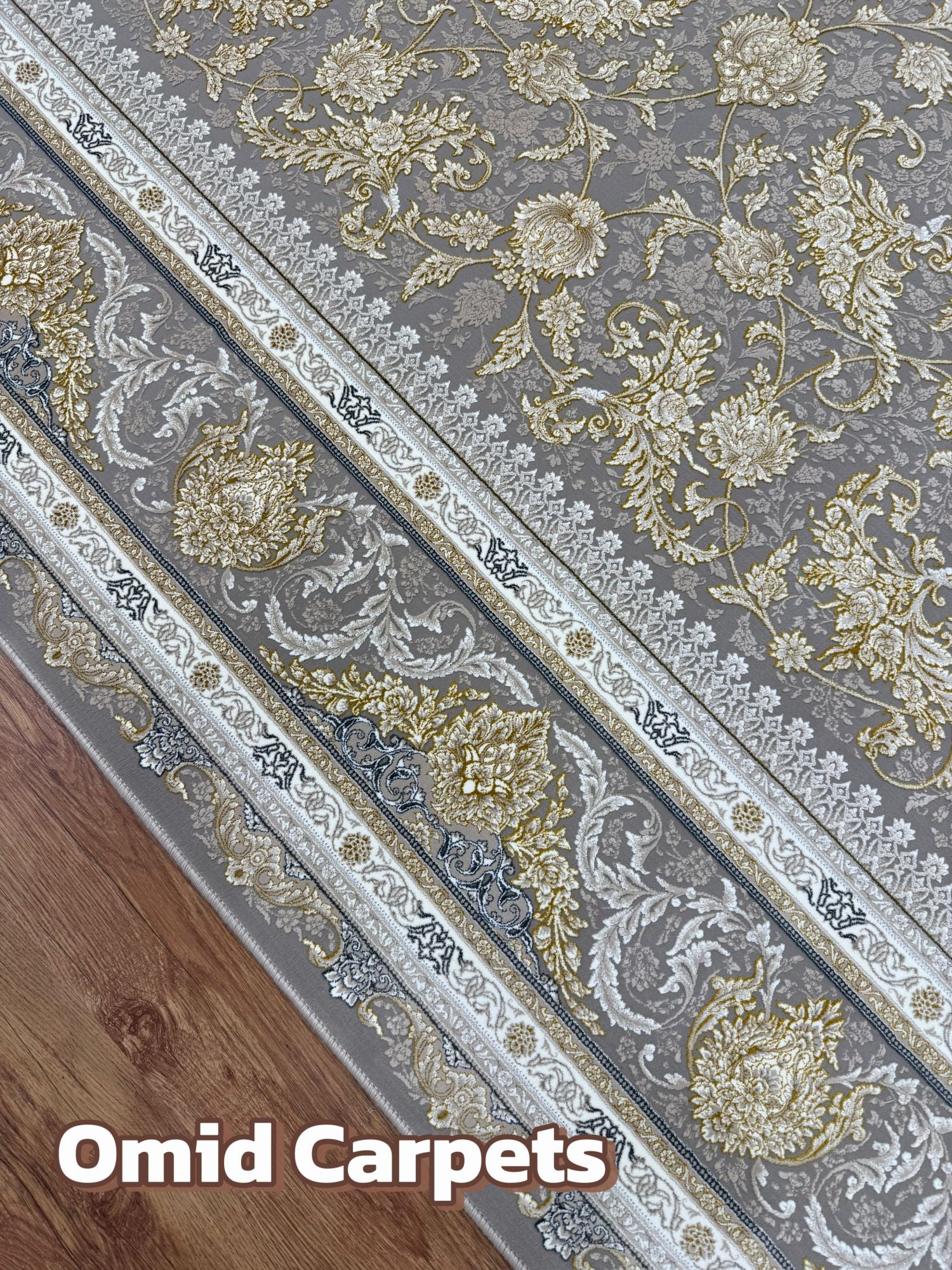 قالین 1500 شانه * Beige Tapijt Laagpolig Klassiek Vloerkleed - Omid Premium Classic Hand Look - 4,5 Miljoen punten/m²