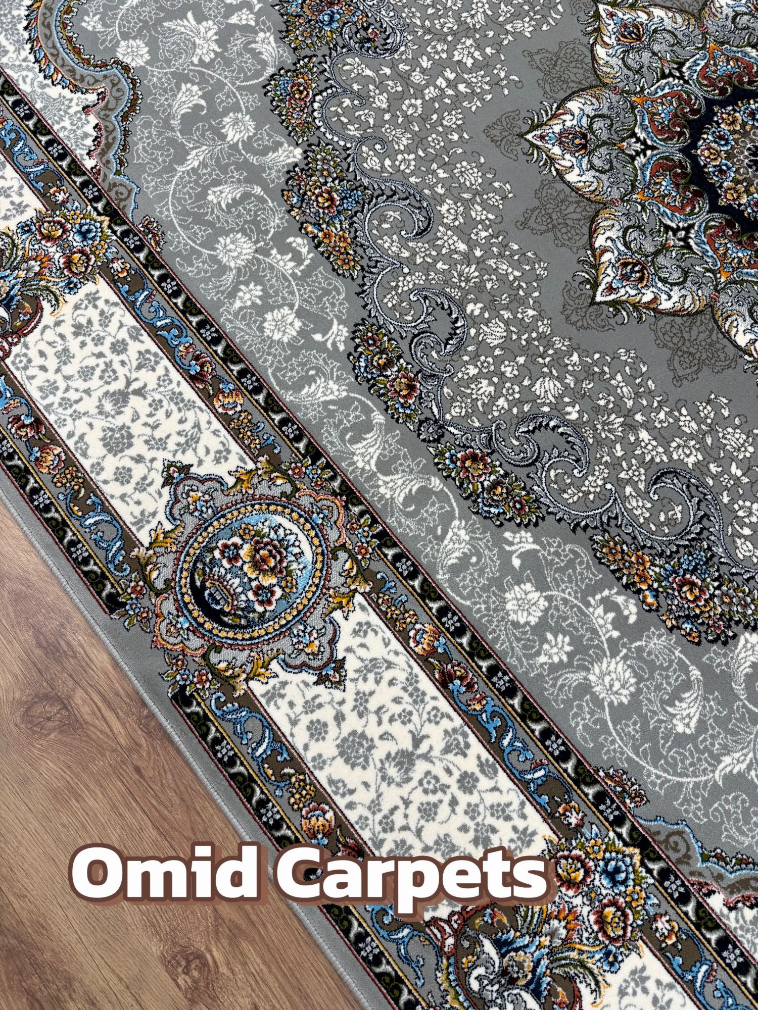 قالین 700 شانه * Grijs Tapijt Laagpolig Klassiek Vloerkleed - Omid Premium Classic - 1,5 Miljoen punten/m²