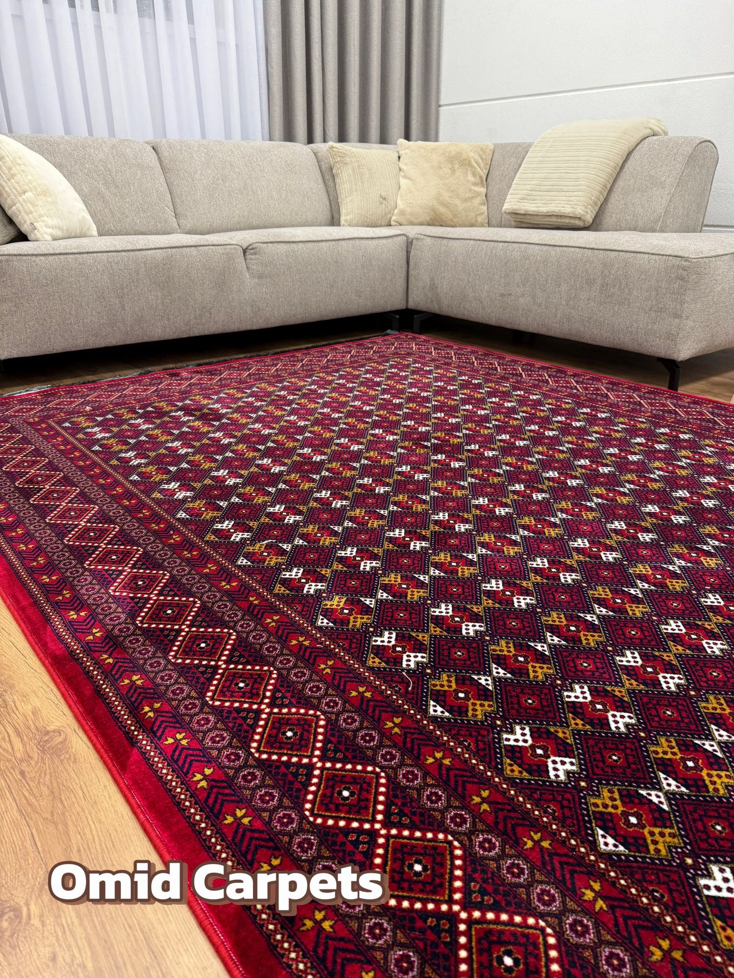 قالین ترکی * Rood Tapijt Laagpolig Klassiek Vloerkleed - Omid Premium Classic