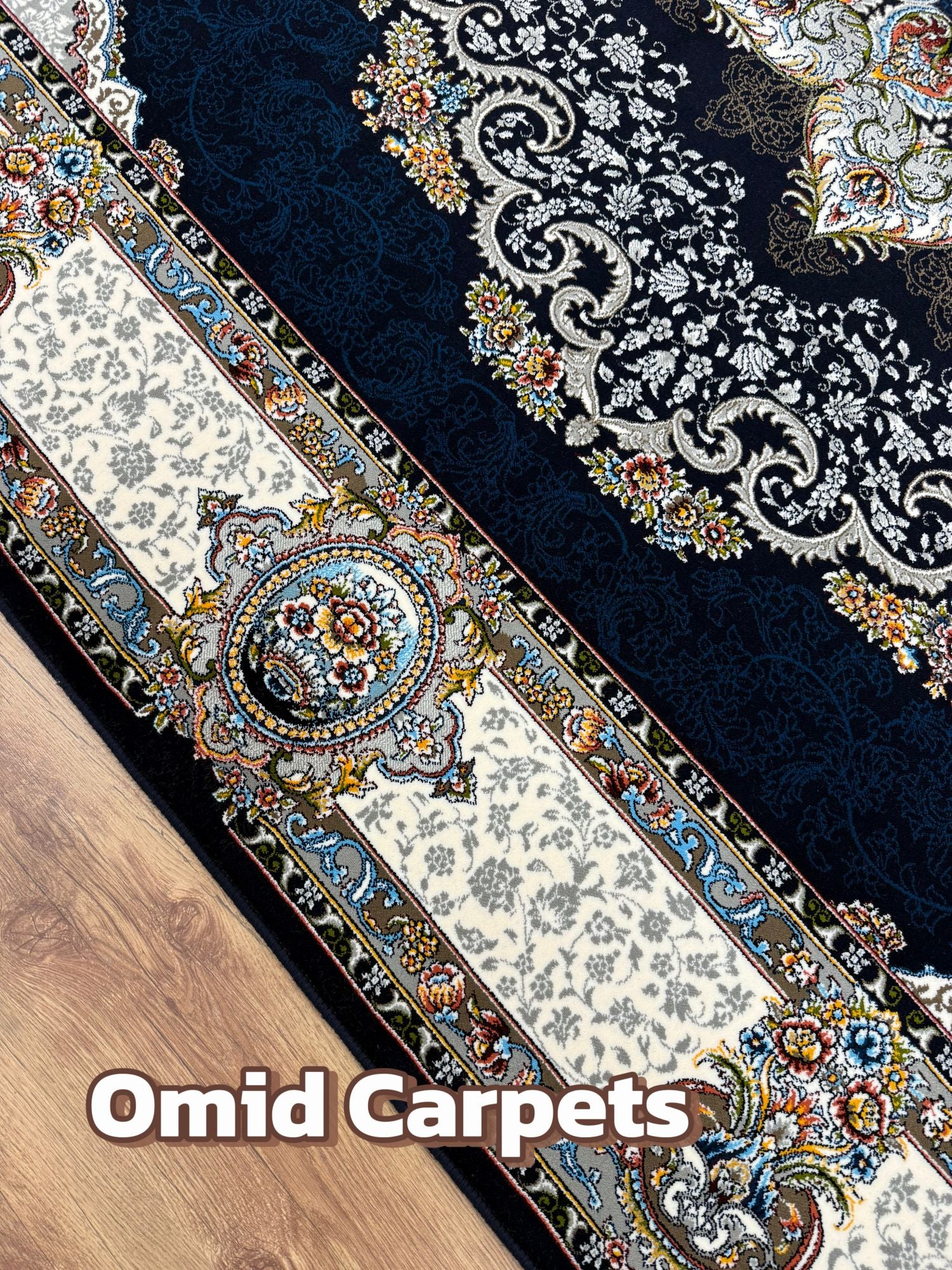 قالین 700 شانه * Donkerblauw Tapijt Laagpolig Klassiek Vloerkleed - Omid Premium Classic - 1,5 Miljoen punten/m² (Copy)