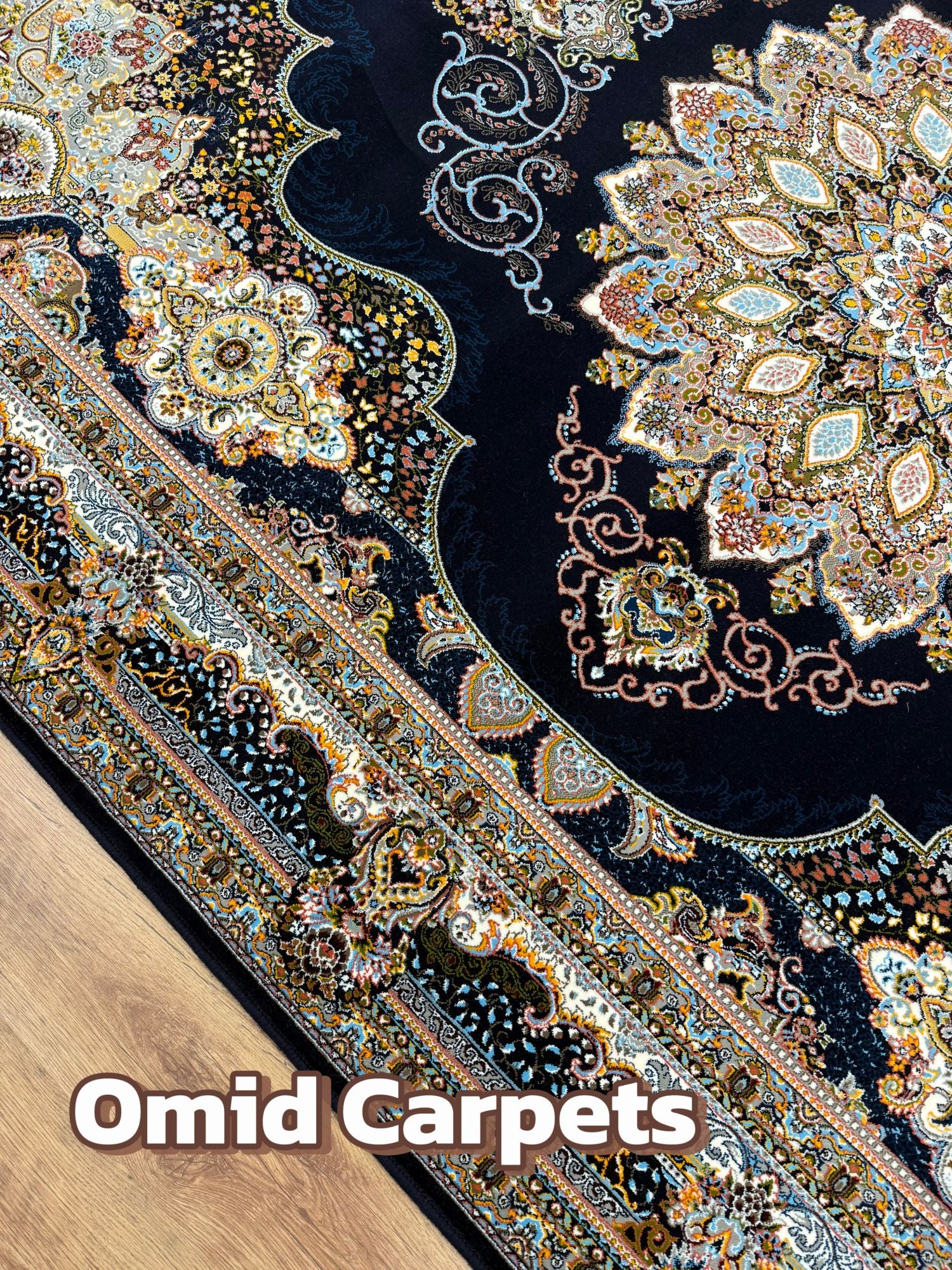 قالین 700 شانه * DonkerBlauw Tapijt Laagpolig Klassiek Vloerkleed - Omid Premium Classic - 1,5 Miljoen punten/m²