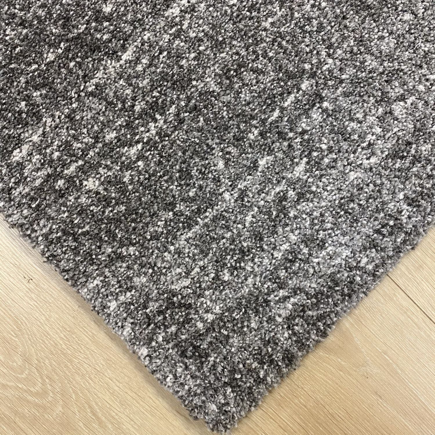 Grijs Tapijt Dik Laagpolig Vloerkleed Omid Zen Premium Feeling Gespikkeld