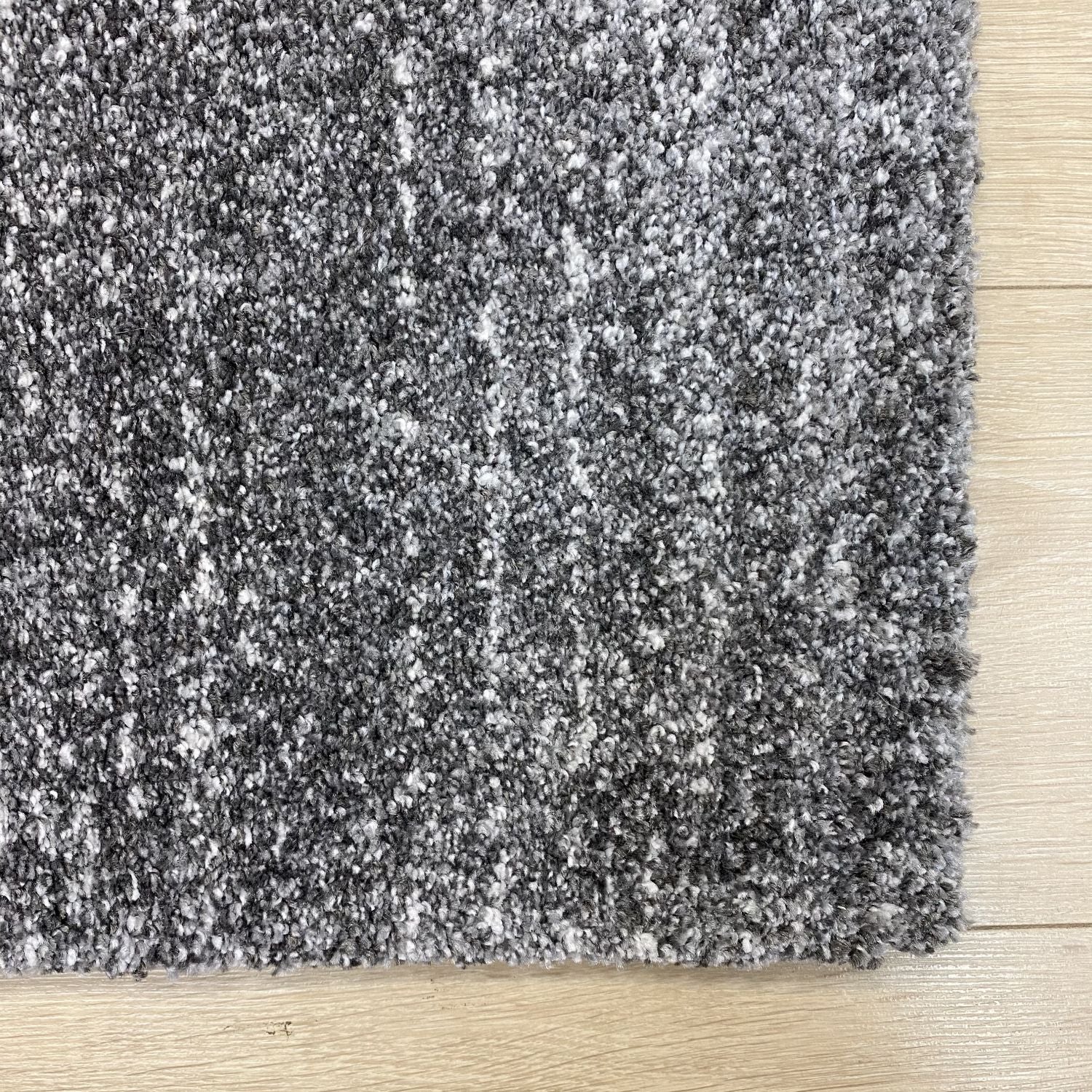 Grijs Tapijt Dik Laagpolig Vloerkleed Omid Zen Premium Feeling Gespikkeld