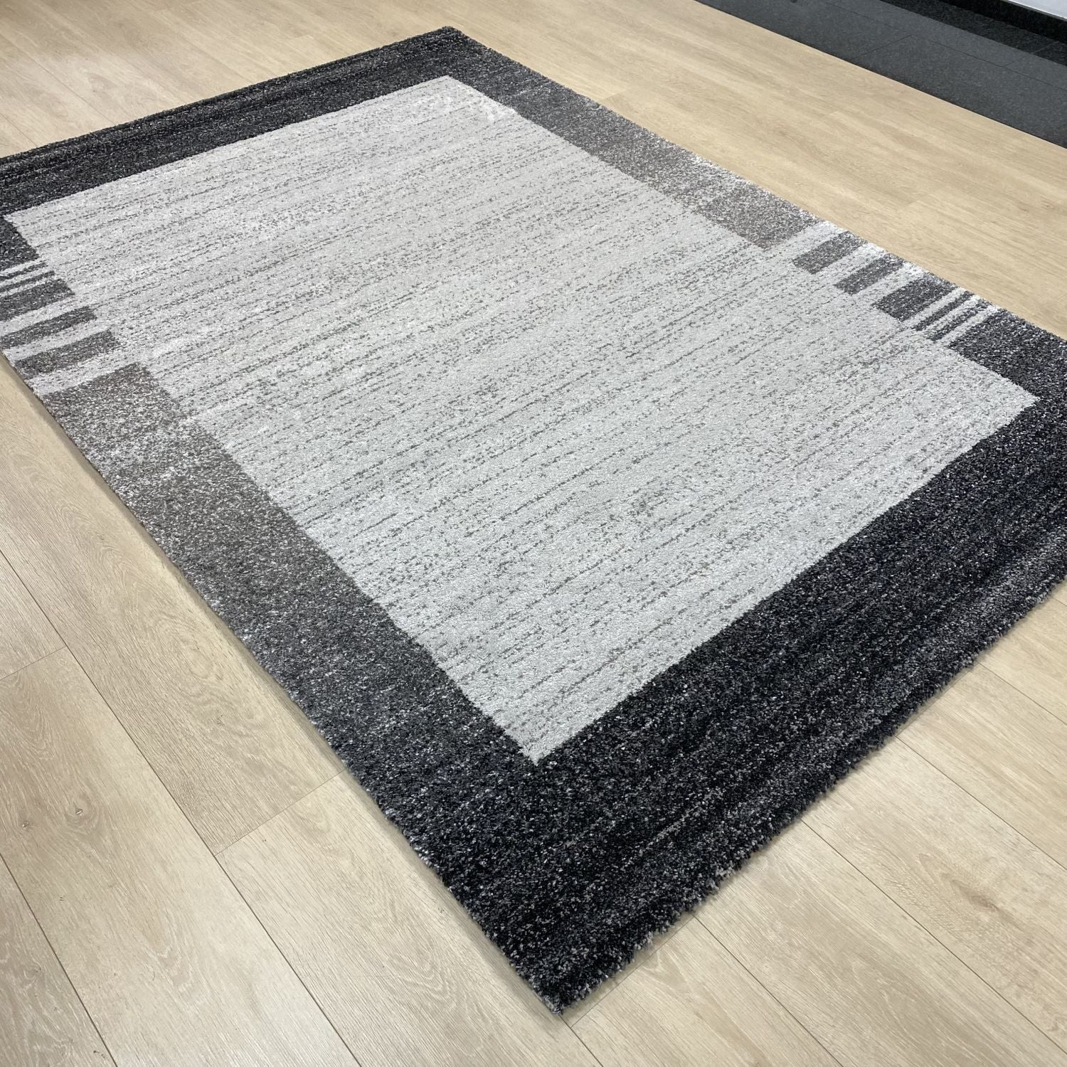 Lichtgrijs Tapijt Dik Laagpolig Vloerkleed Omid Zen Premium Feeling Kader