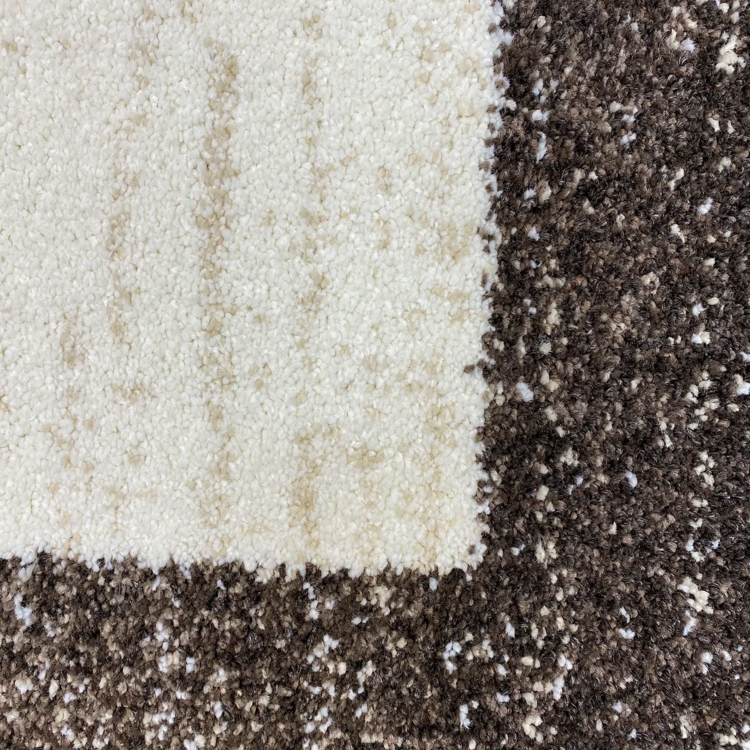 Crème Tapijt Dik Laagpolig Vloerkleed Omid Zen Premium Feeling Kader