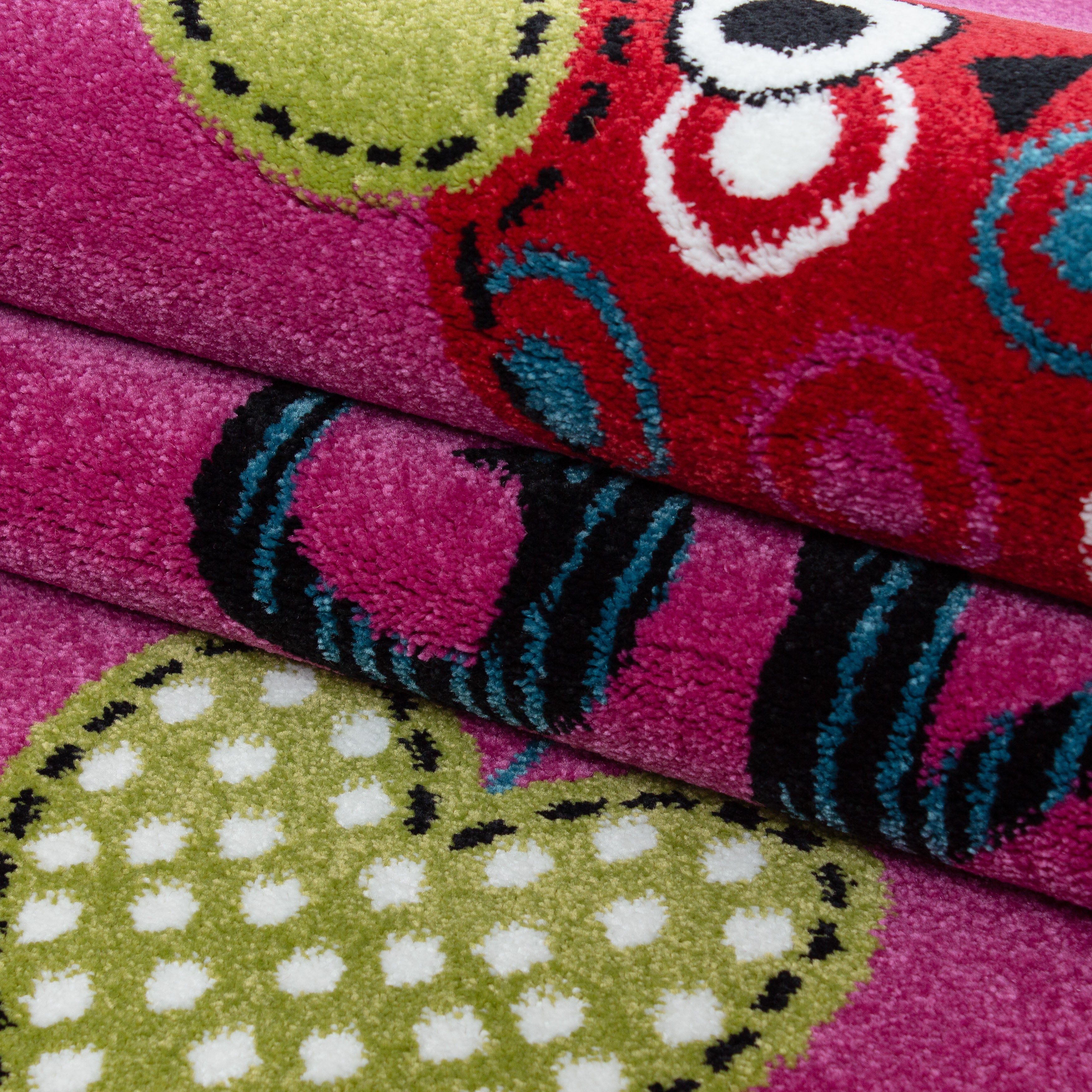 Kindertapijt Omid Vogeltjes Roos Vloerkleed - Omid Carpets