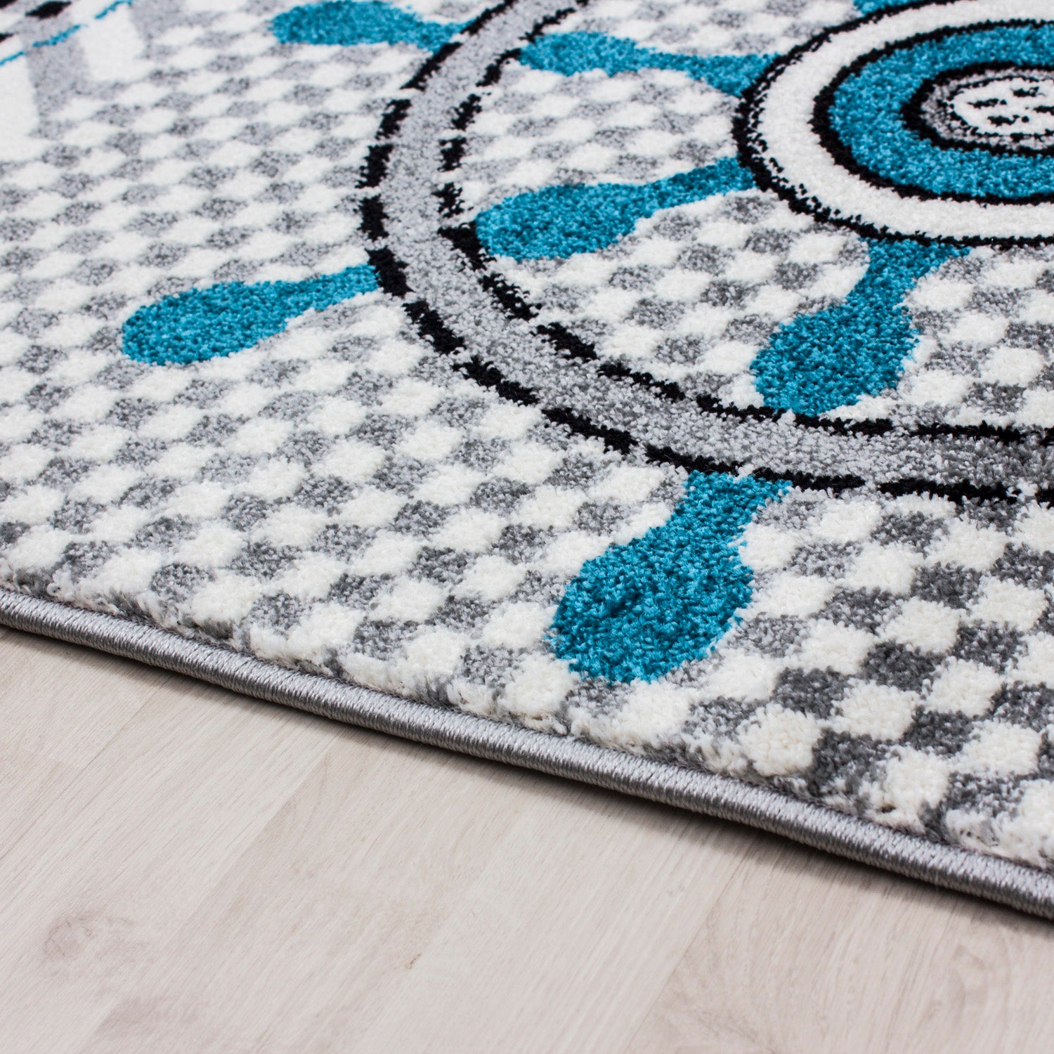 Kindertapijt Omid Avontuur Op Zee Blauw Vloerkleed - Omid Carpets