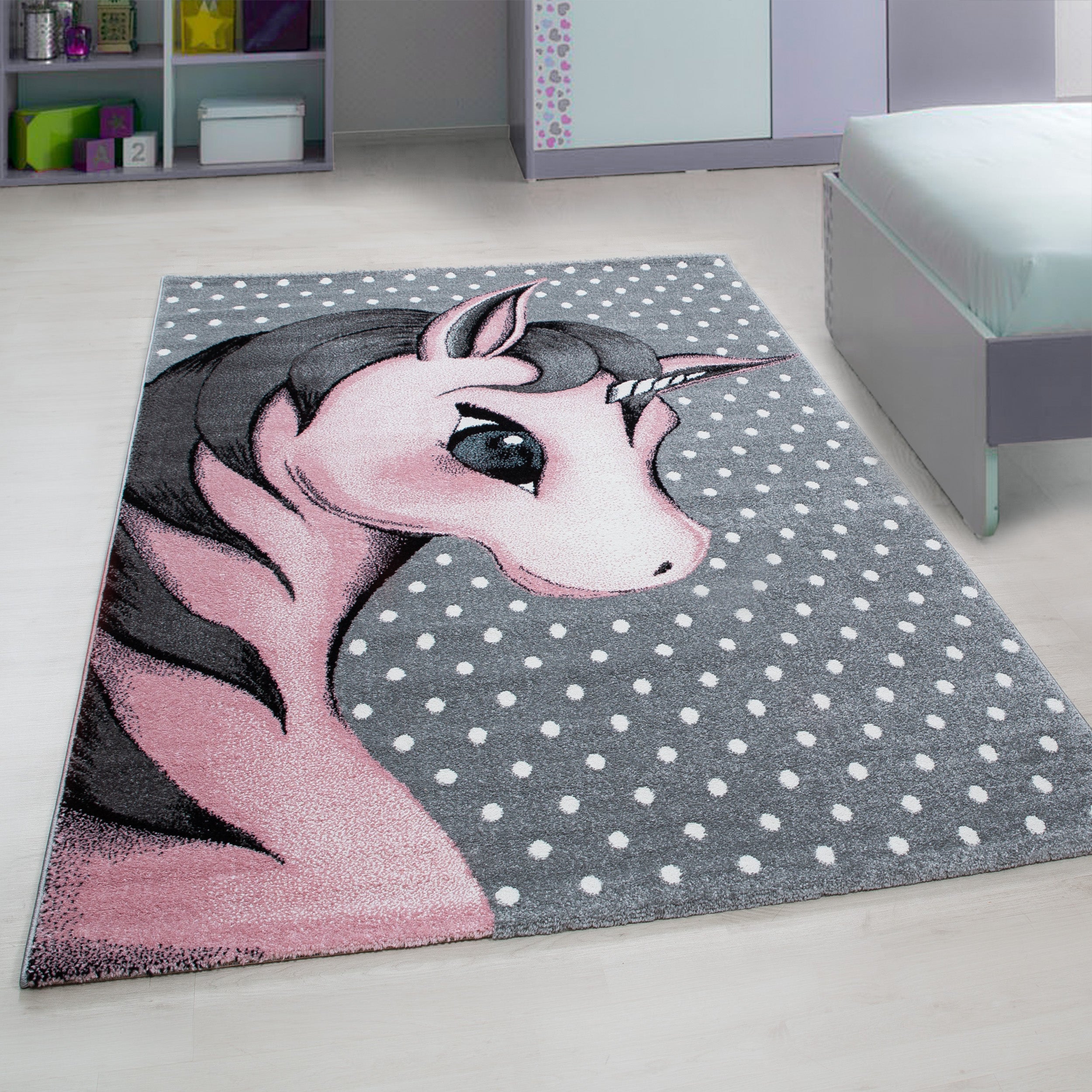 Kindertapijt Omid Unicorn Roos Vloerkleed - Omid Carpets