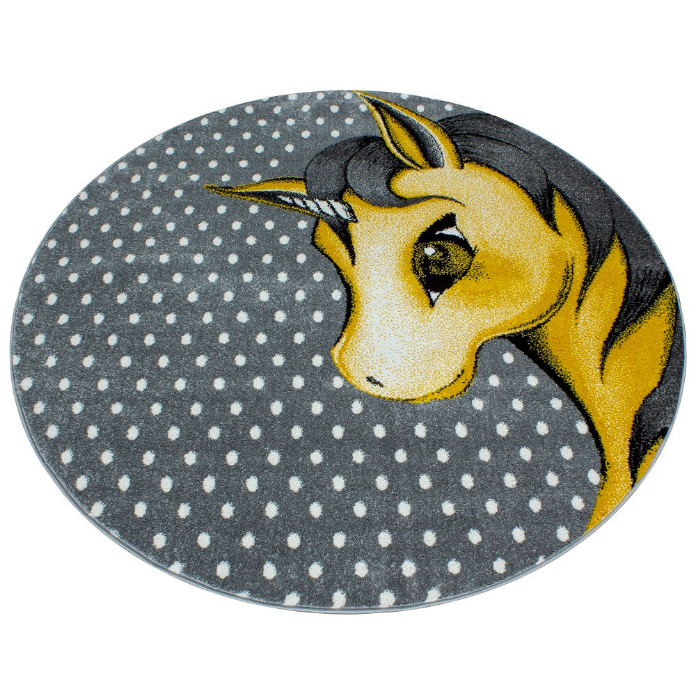Kindertapijt Omid Unicorn Geel Vloerkleed - Omid Carpets