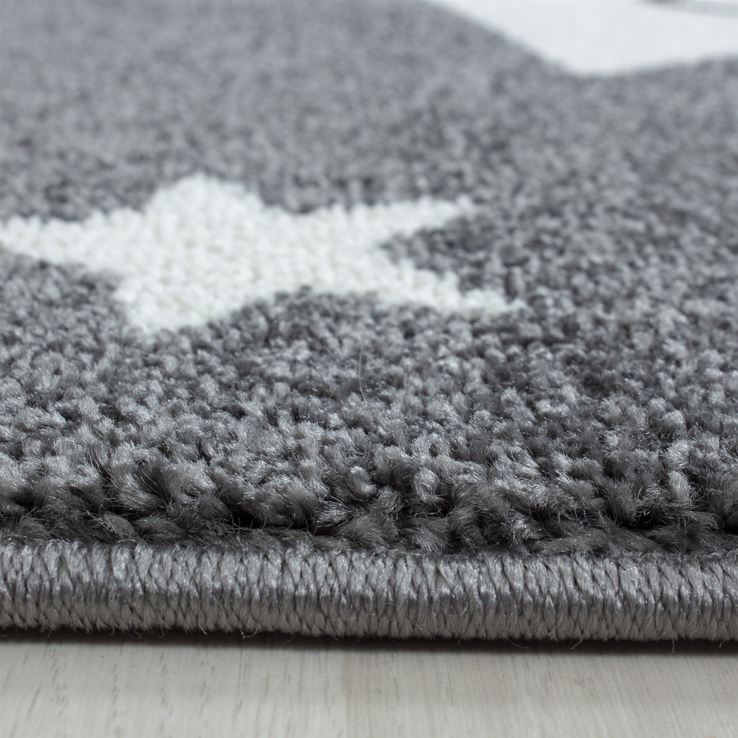 Kindertapijt Omid Blije Sterretjes Grijs Vloerkleed - Omid Carpets