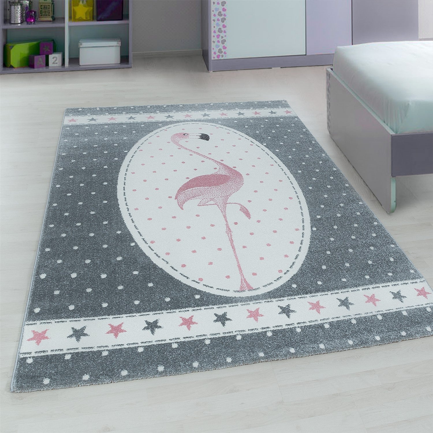 Kindertapijt Omid Flamingo Roos Vloerkleed - Omid Carpets