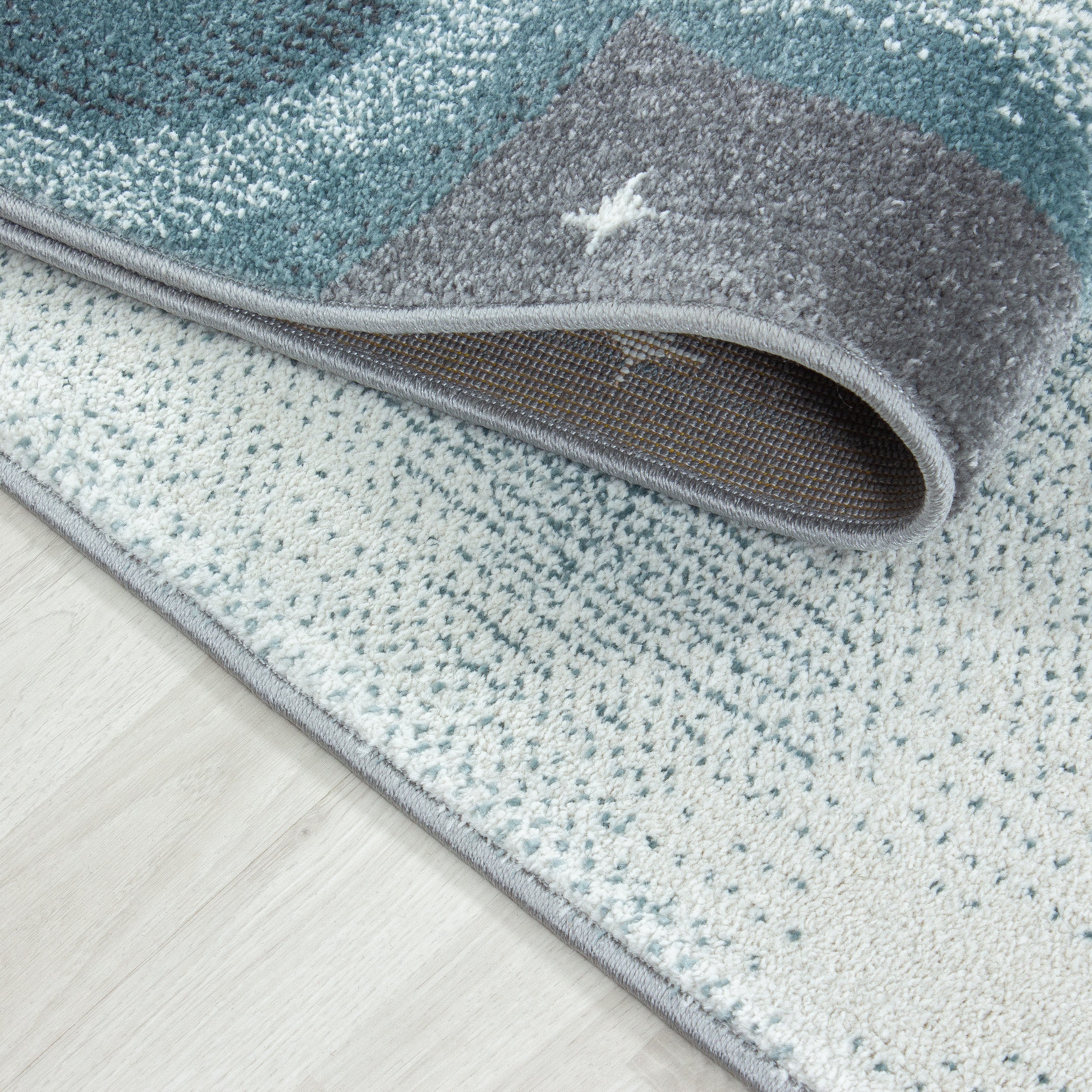 Kindertapijt Omid Ijsbeer Blauw Vloerkleed - Omid Carpets