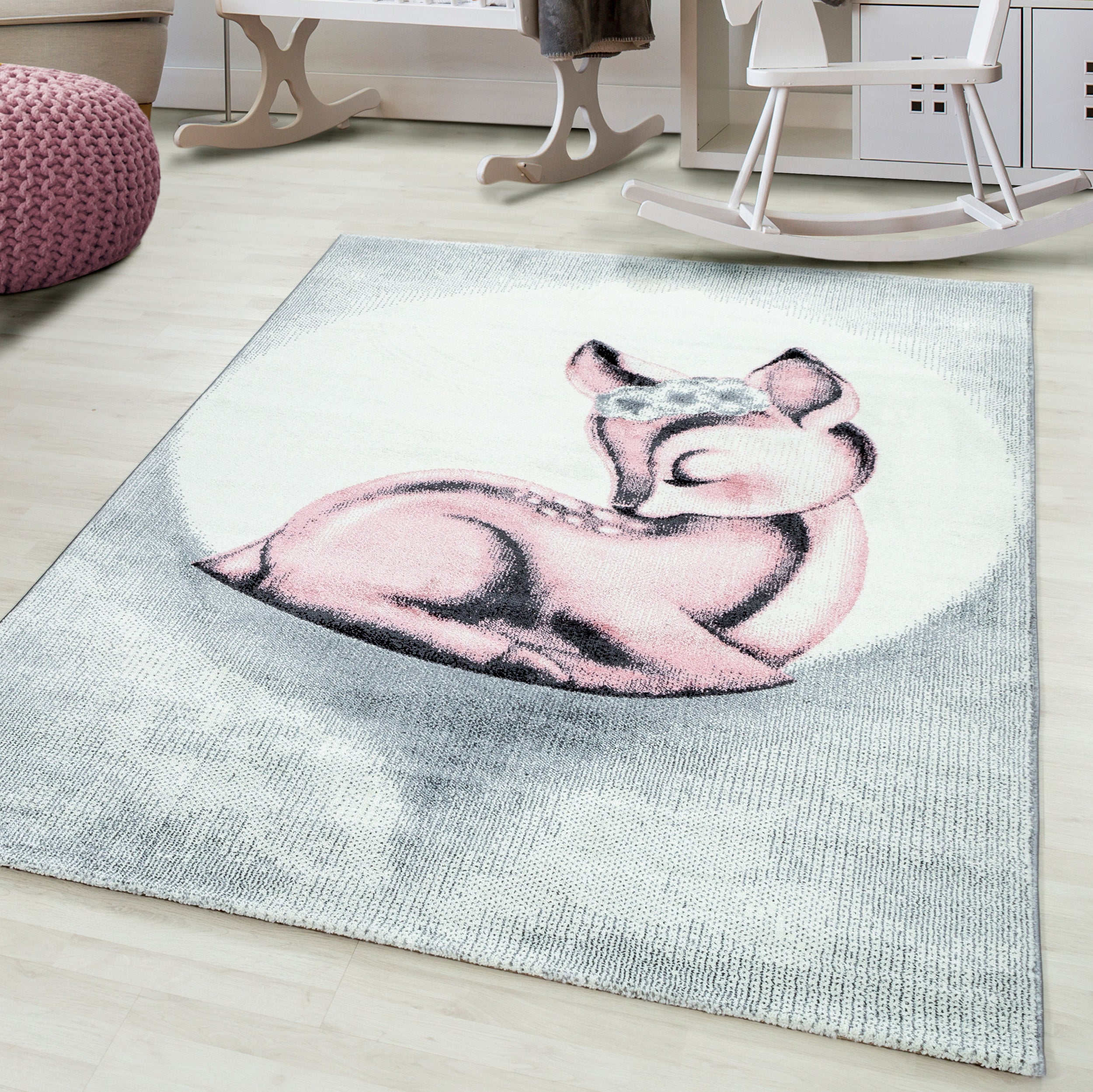 Kindertapijt Omid Bambitje Roos Vloerkleed - Omid Carpets