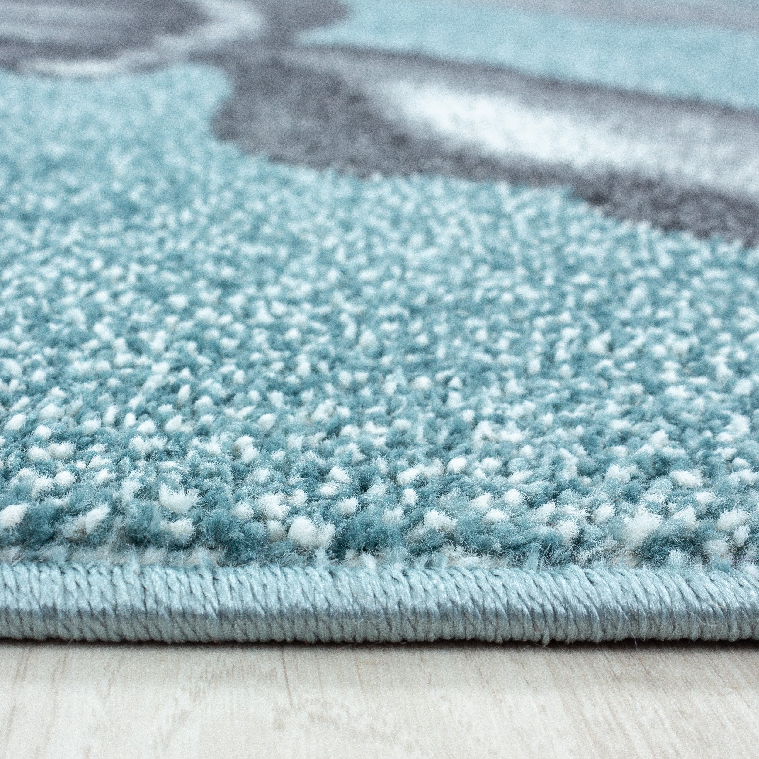 Kindertapijt Omid Schildpad Blauw Vloerkleed - Omid Carpets