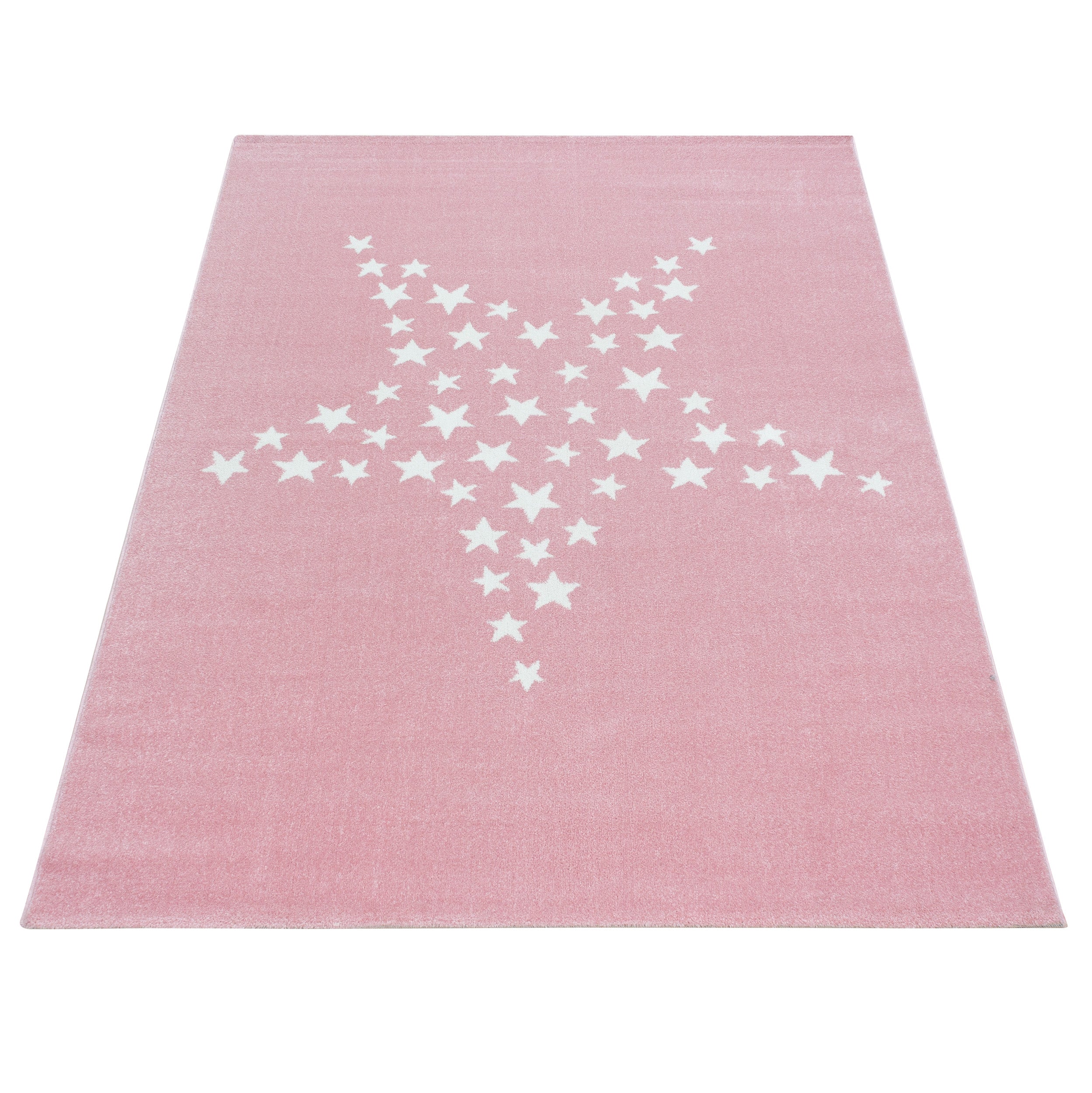 Kindertapijt Omid Roze Ster Vloerkleed - Omid Carpets