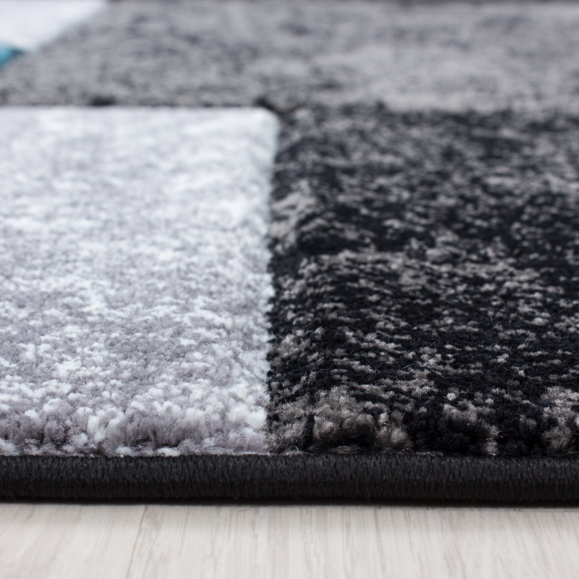 Blauw Tapijt Laagpolig Vloerkleed Omid Modern Vibes - Omid Carpets