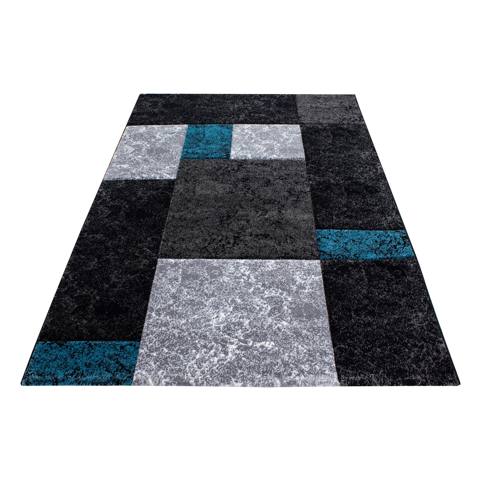 Blauw Tapijt Laagpolig Vloerkleed Omid Modern Vibes - Omid Carpets