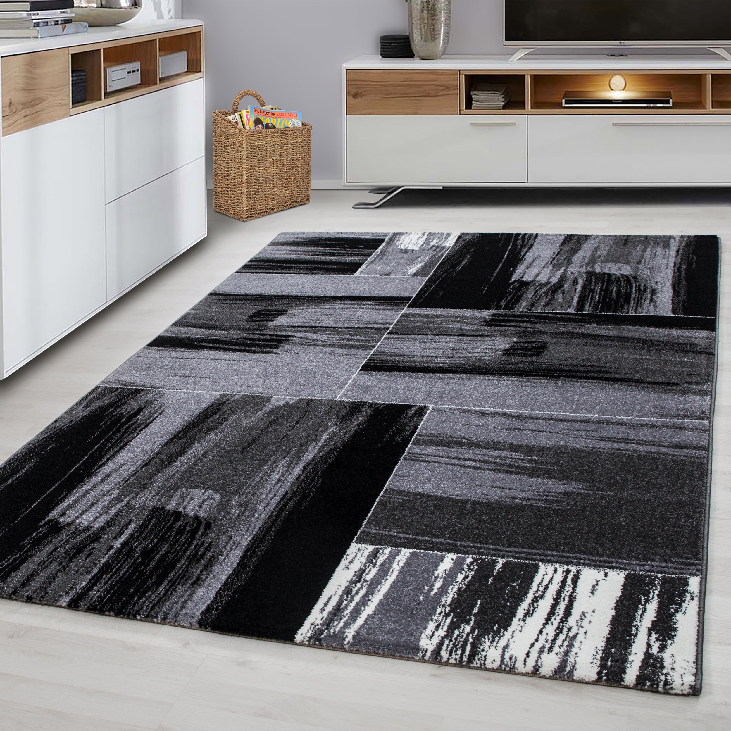 Grijs Tapijt Laagpolig Vloerkleed Omid Perception - Omid Carpets
